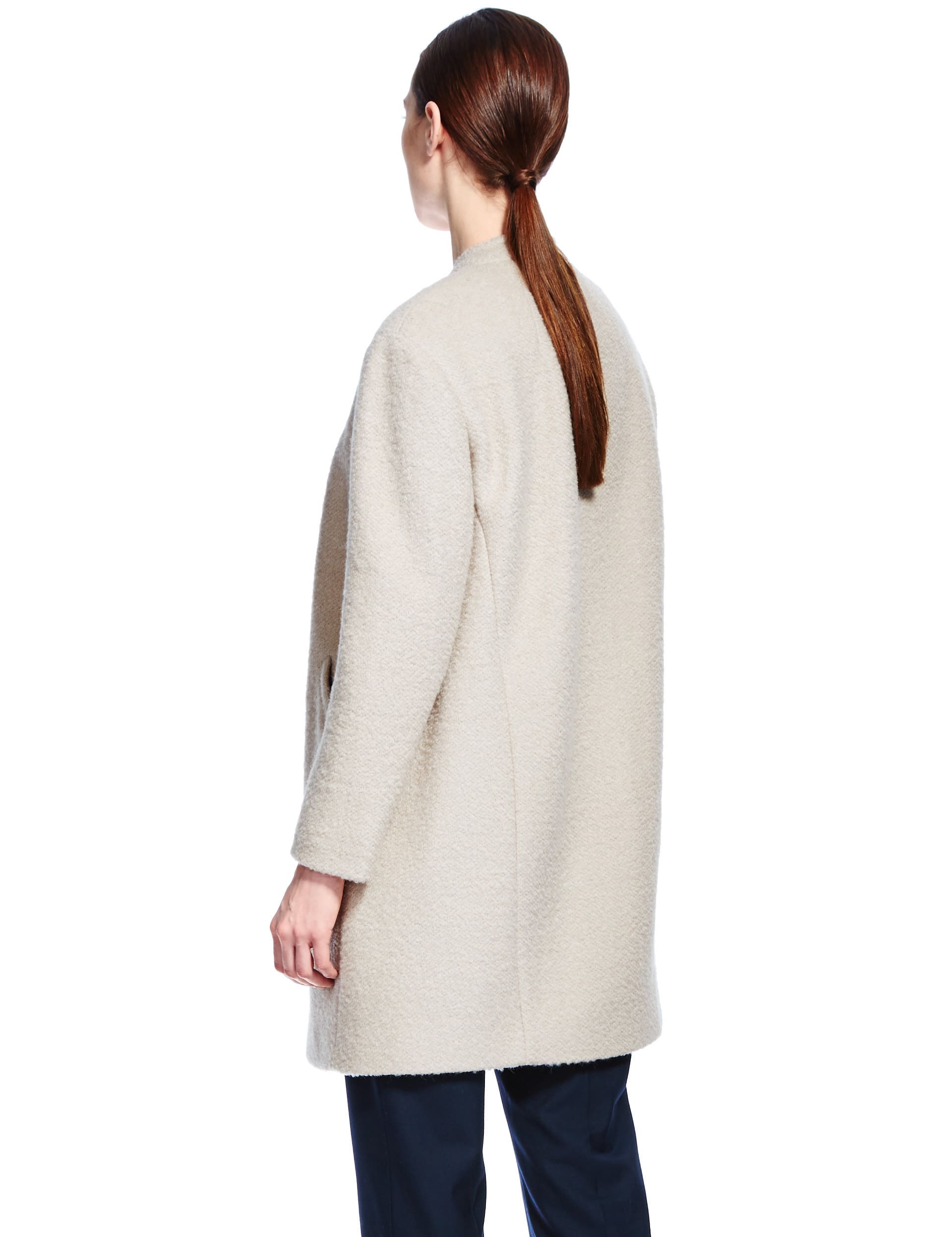 Bouclé Coat with Wool Image 2 of 4