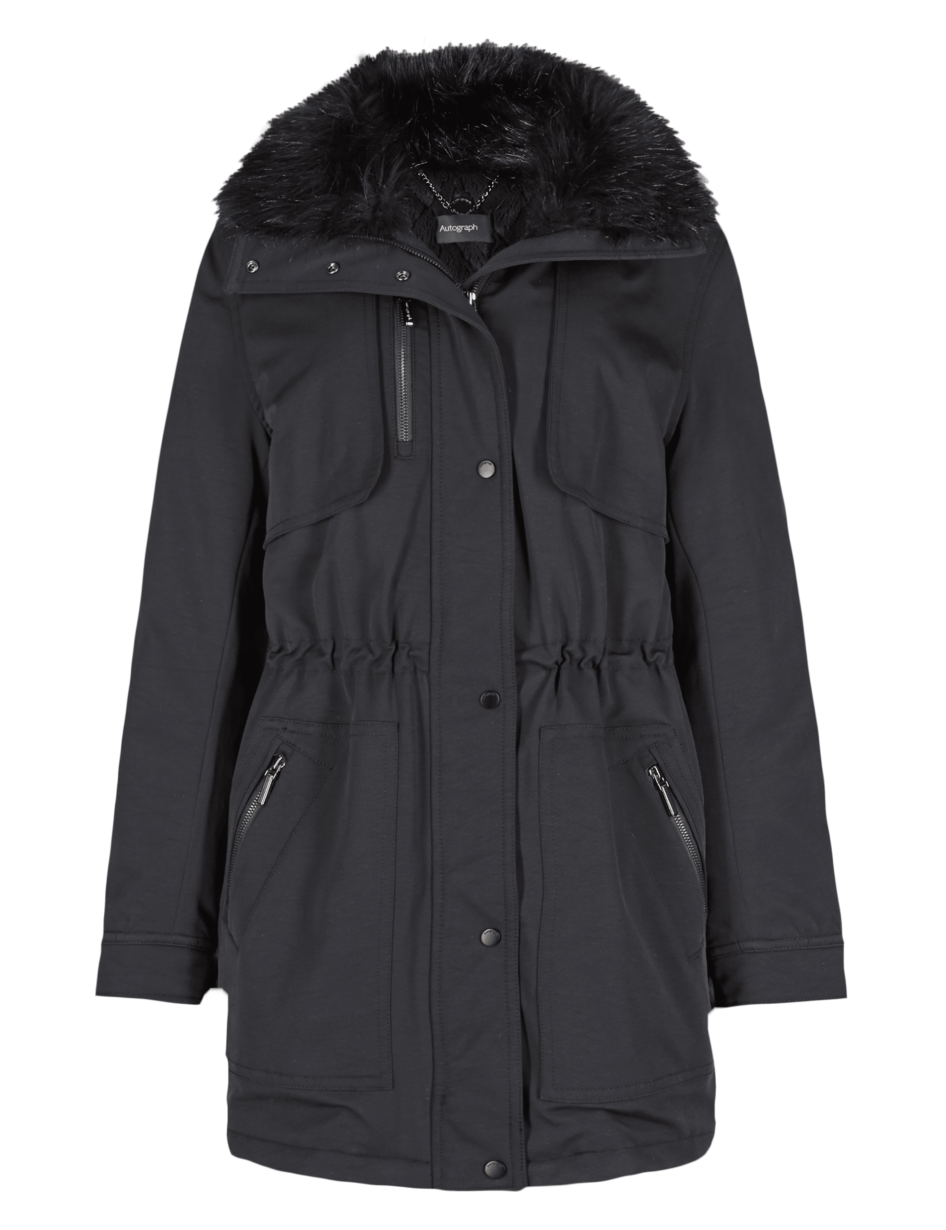 Detachable Hood Faux Fur Trim Parka with Stormwear™ Image 2 of 5