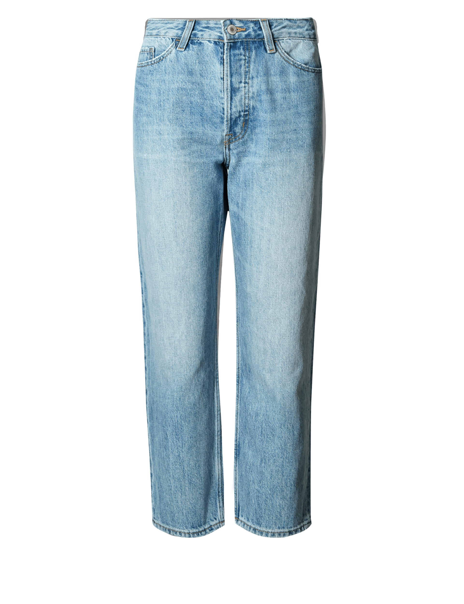 Mid Rise Cropped Straight Leg Jeans Image 2 of 7