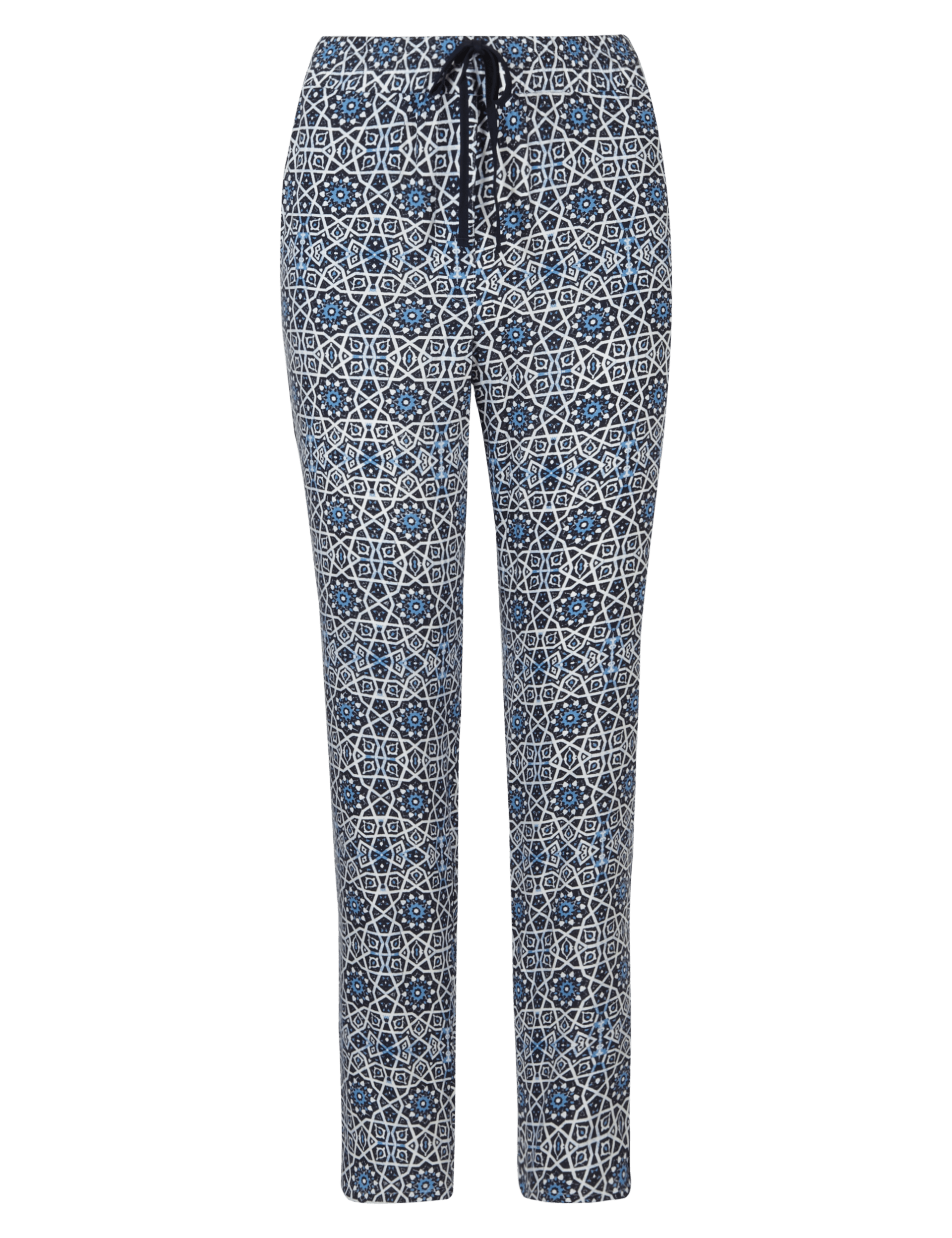 Tile Print Tapered Leg Trousers Image 2 of 4