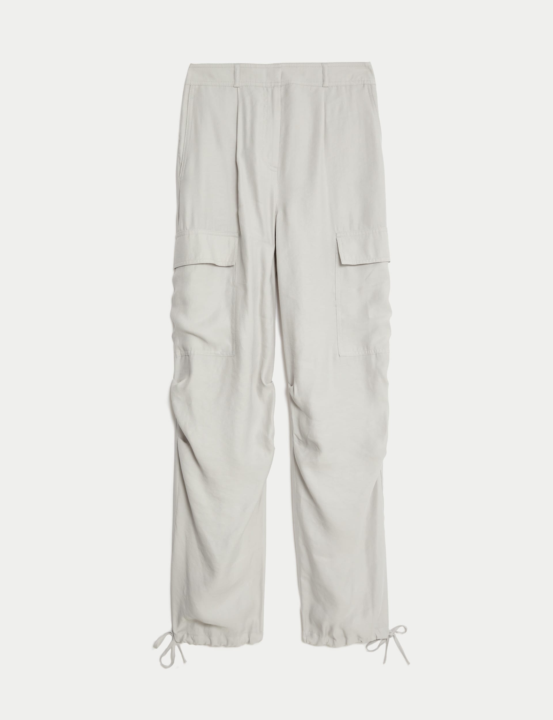 Modal Rich Cargo Wide Leg Trousers