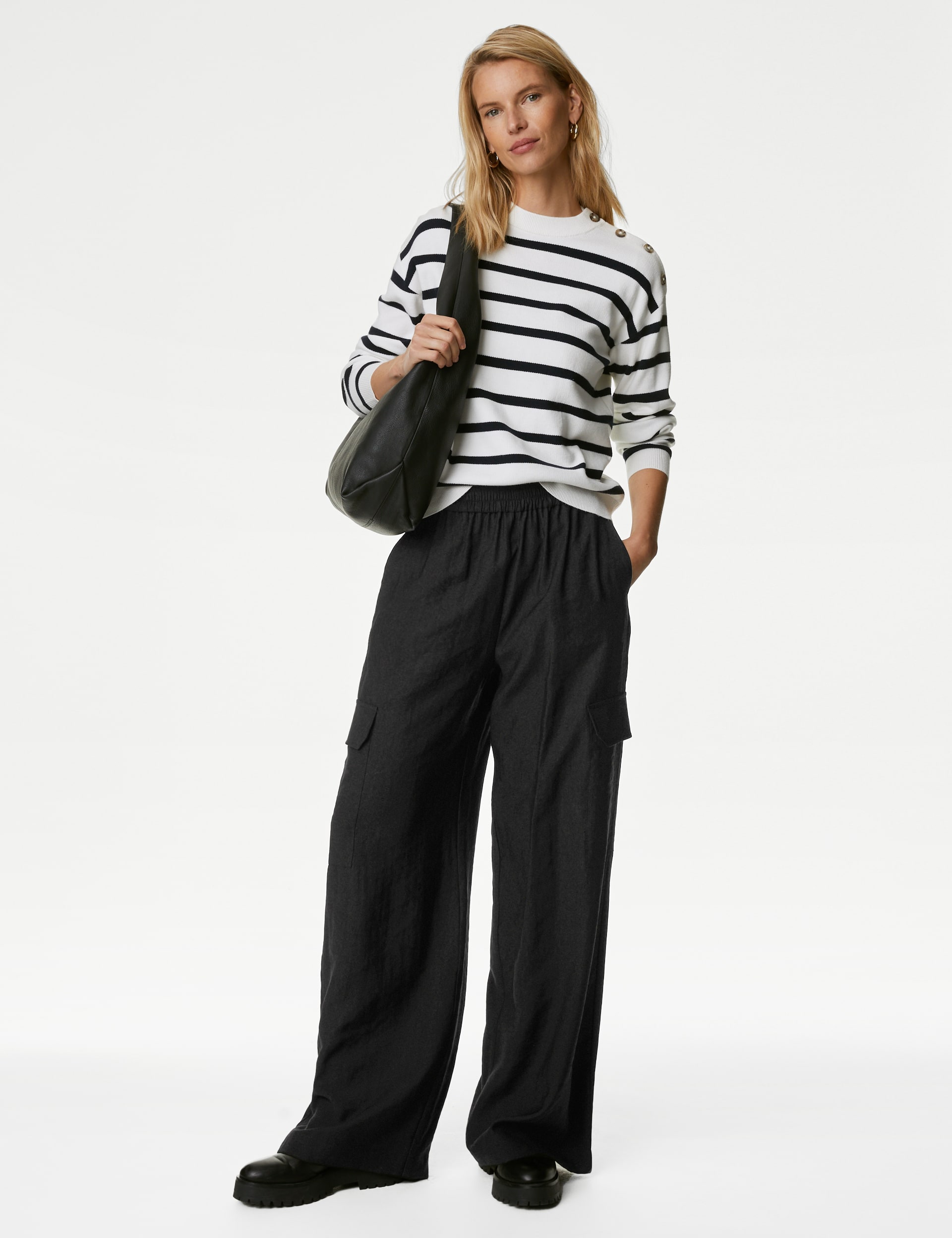 Utility Wide Leg Trousers | M&S Collection | M&S