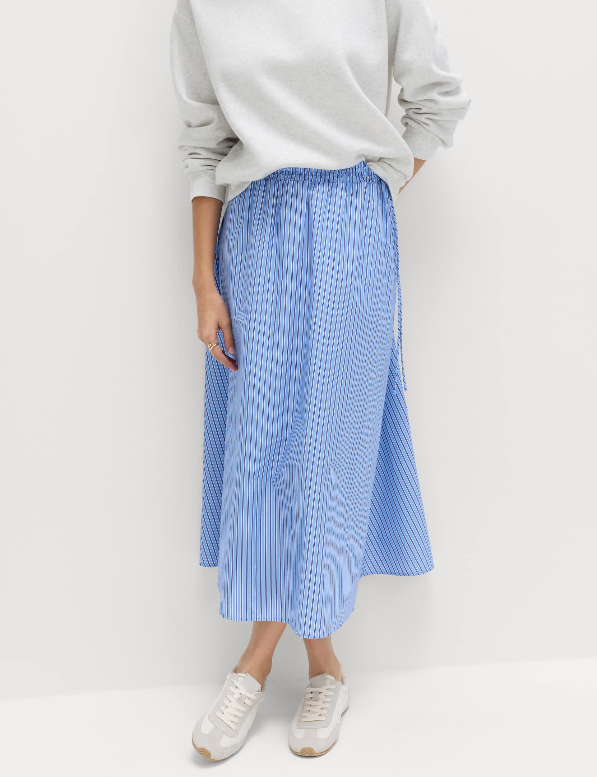 Alicia Skirt - Blue Floral Print - Sézane