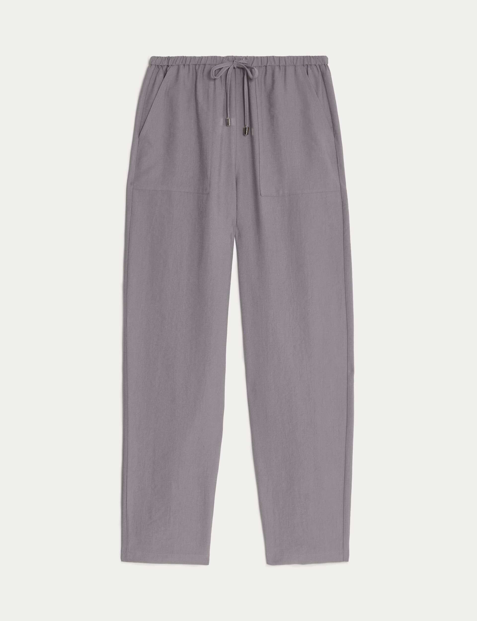 Lyocel Rich Tapered Ankle Grazer Trousers