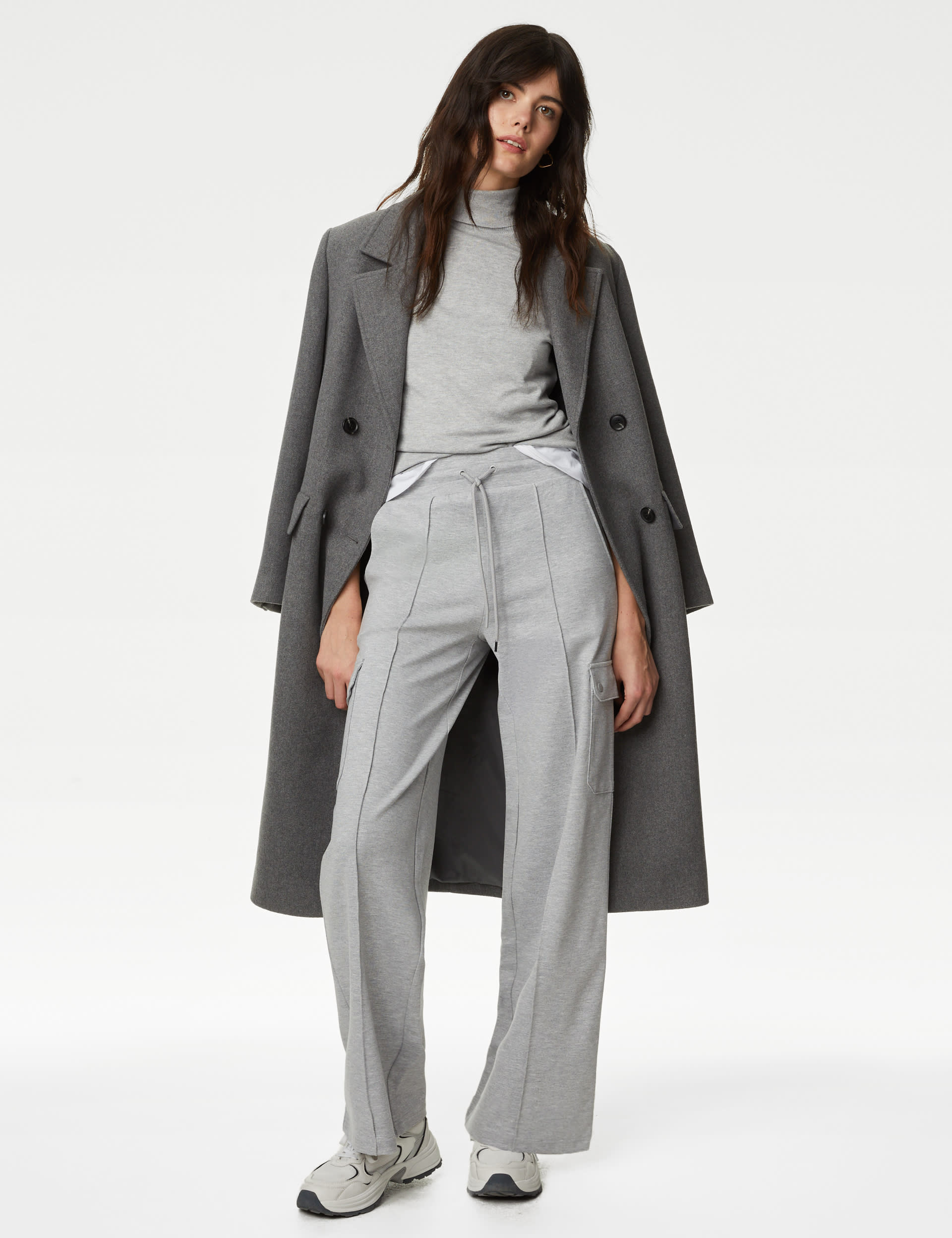 Ponte Utility Wide Leg Trousers