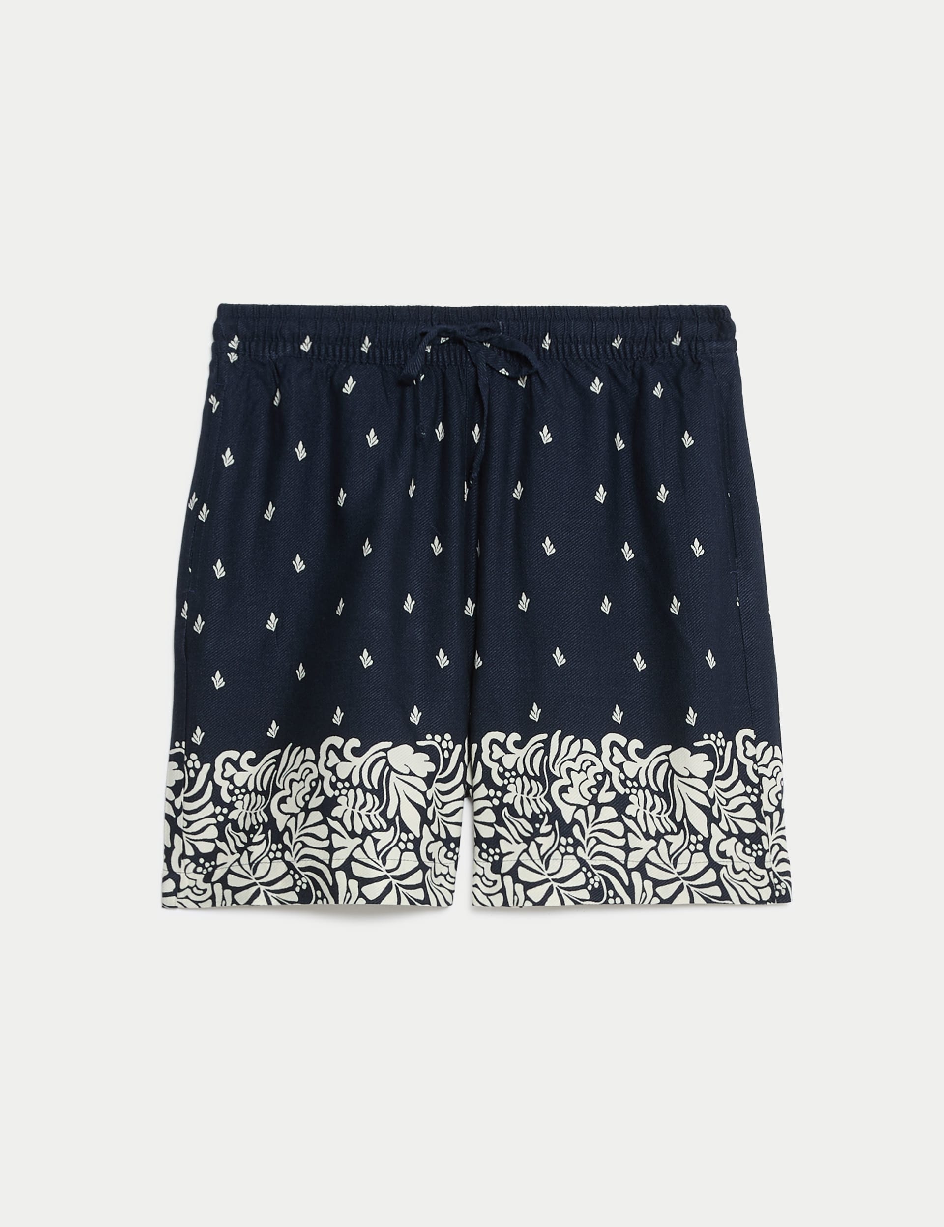 Printed Twill Shorts