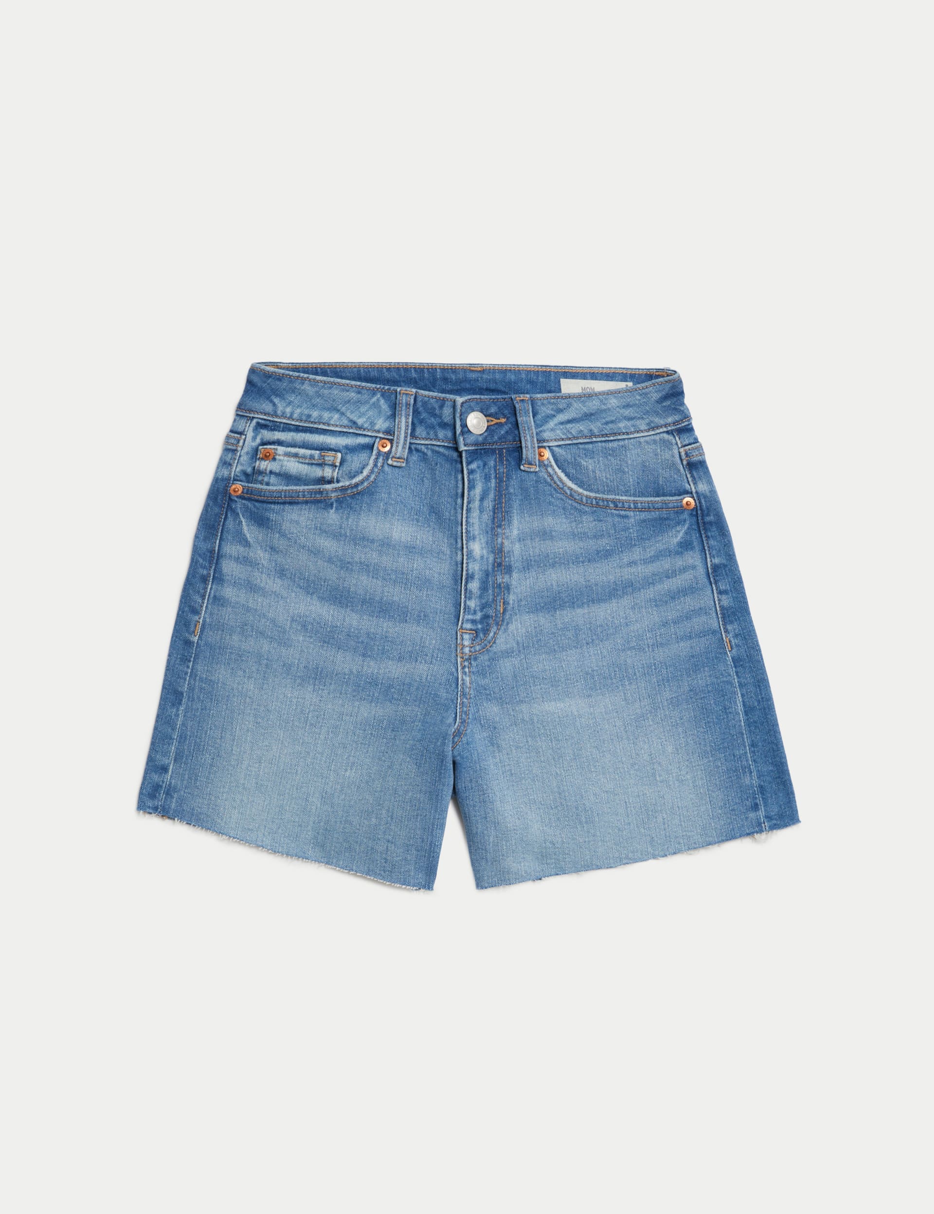 Denim High Waisted Mom Shorts