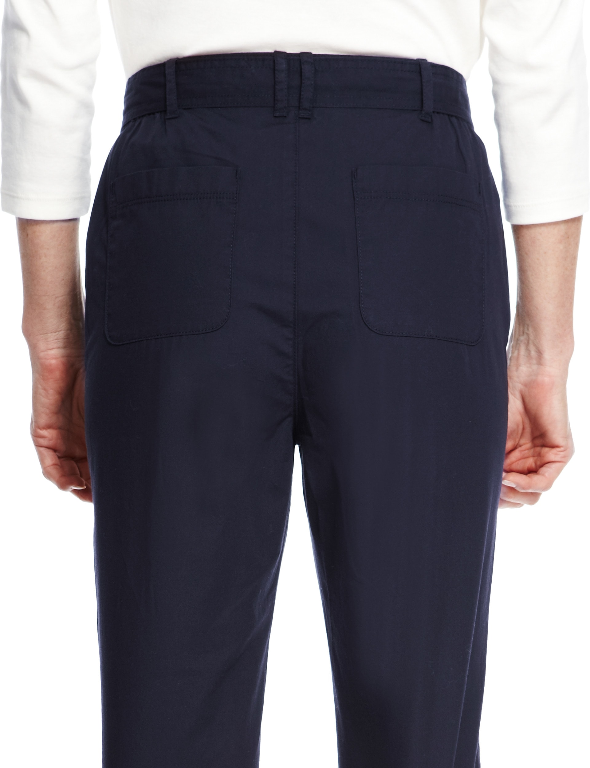 Pure Cotton Waist Tie Rugby Trousers Image 2 of 6
