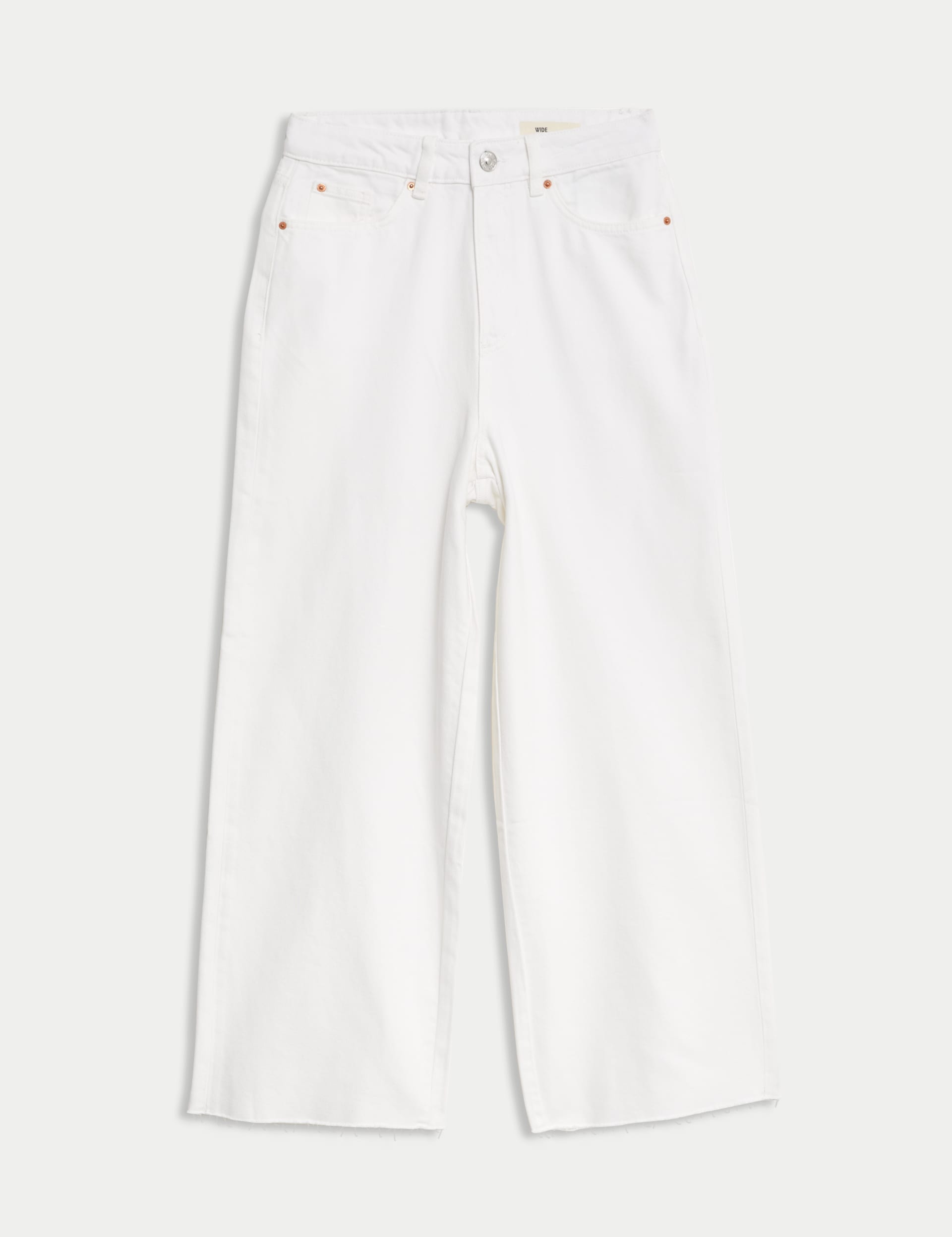 Lyocell Blend High Waisted Wide Leg Jeans