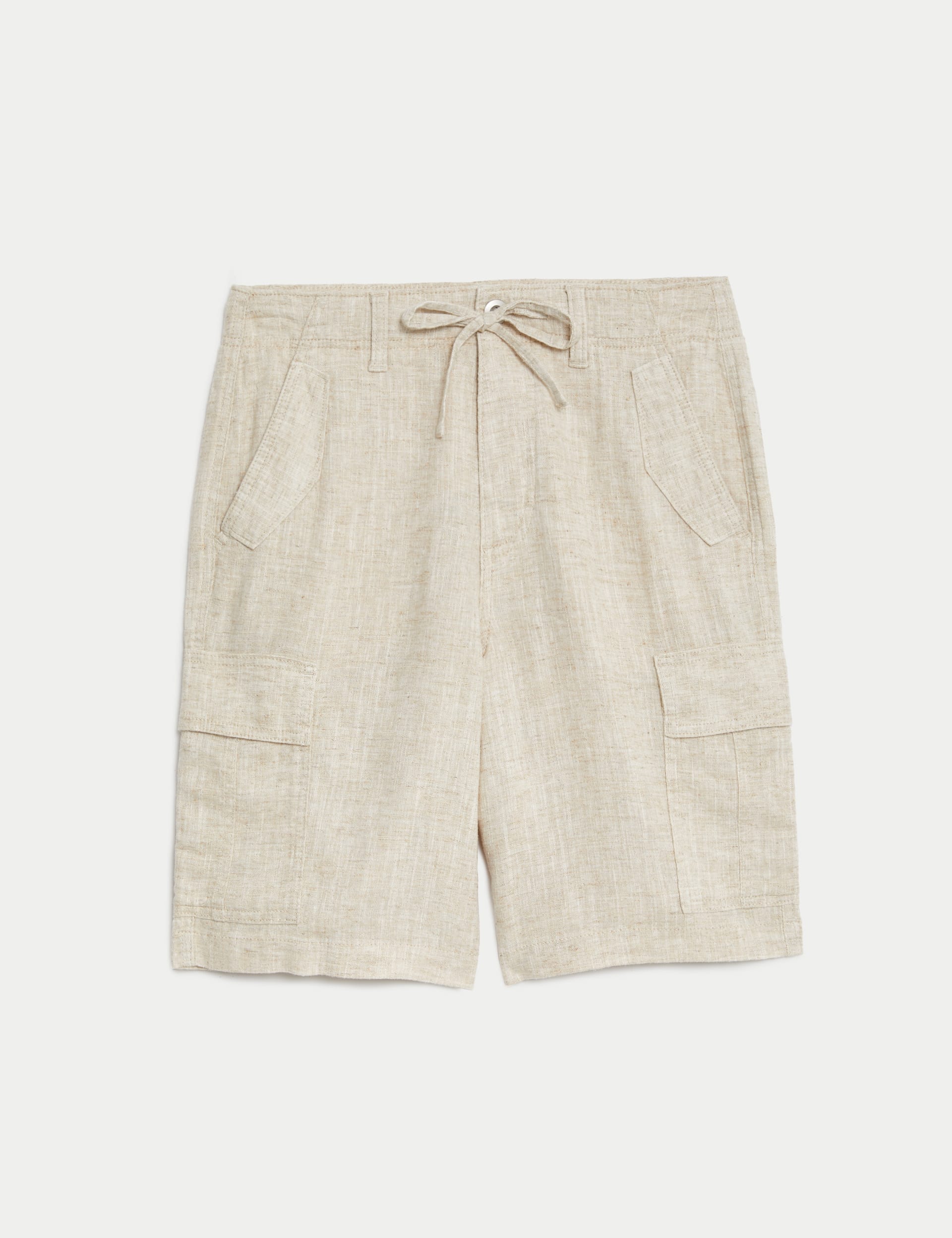 Linen Rich Cargo Utility Shorts