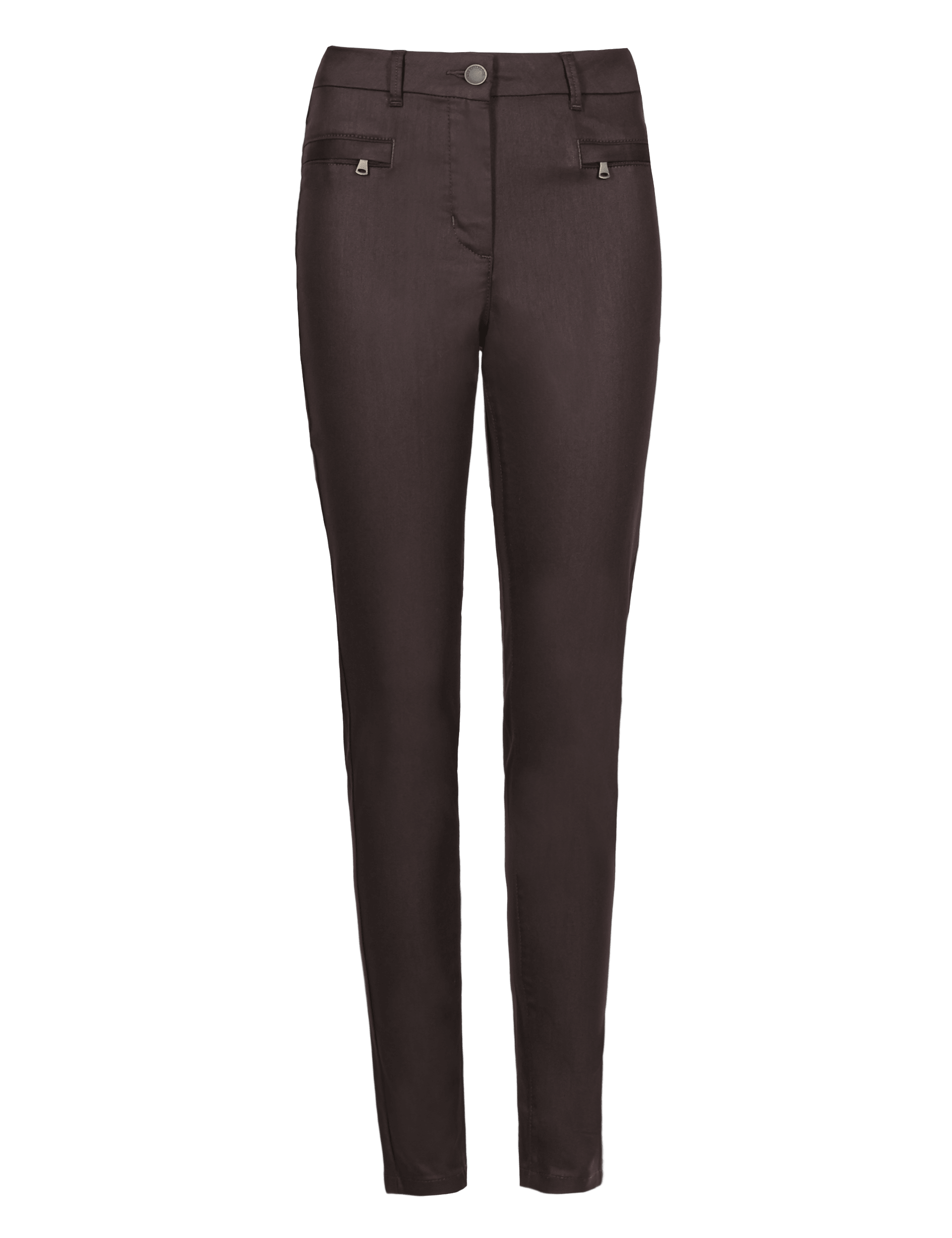 Zipped Pocket Coated Jeggings Image 2 of 4