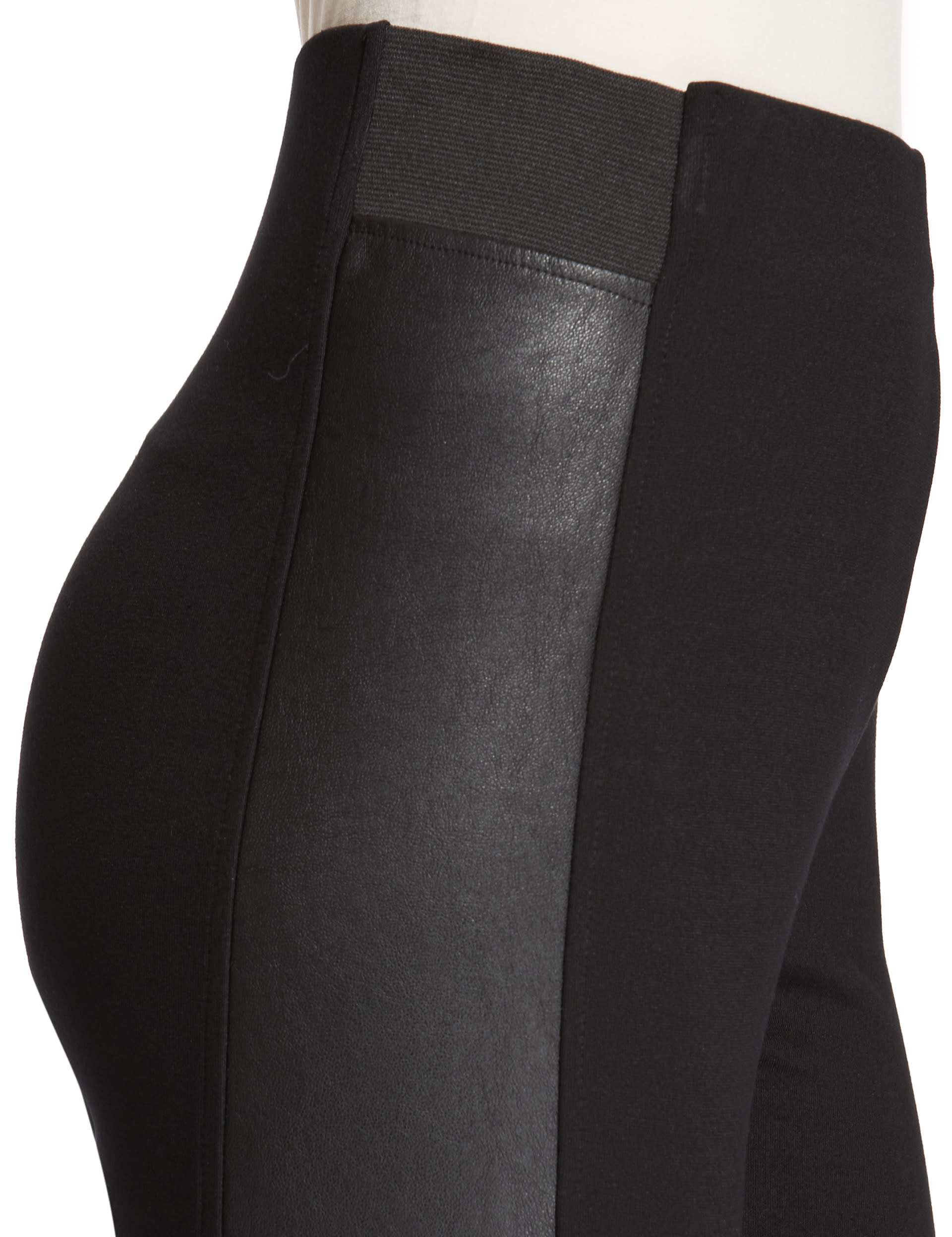 Faux Leather Trim Leggings M S Collection M S