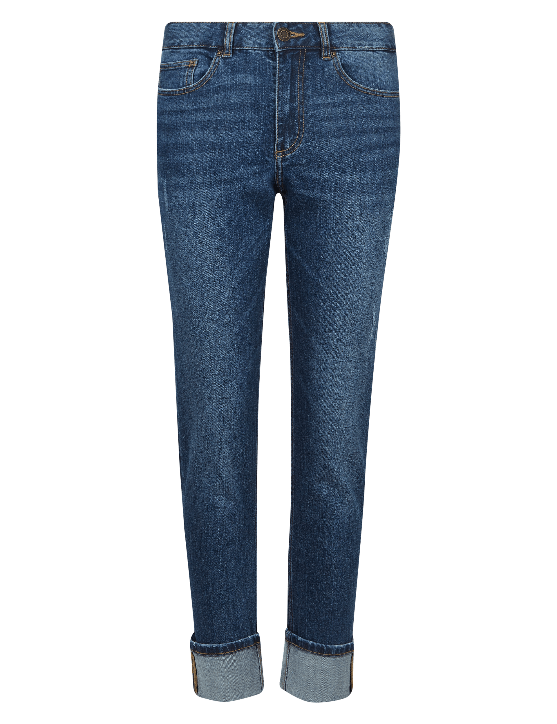 Relaxed Slim Leg Mid Rise Jeans Image 2 of 7