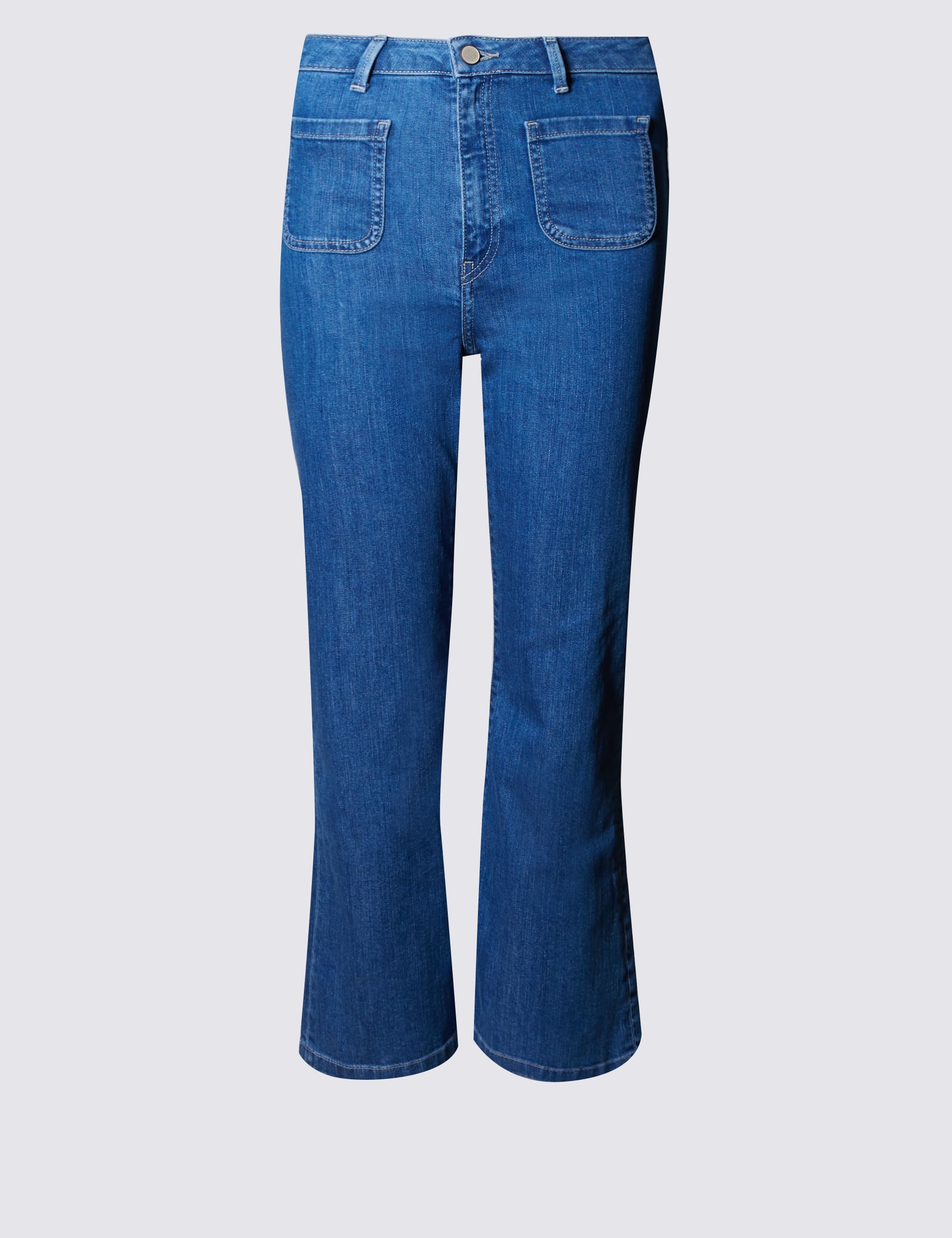 Cropped Flare Jeans Image 2 of 3