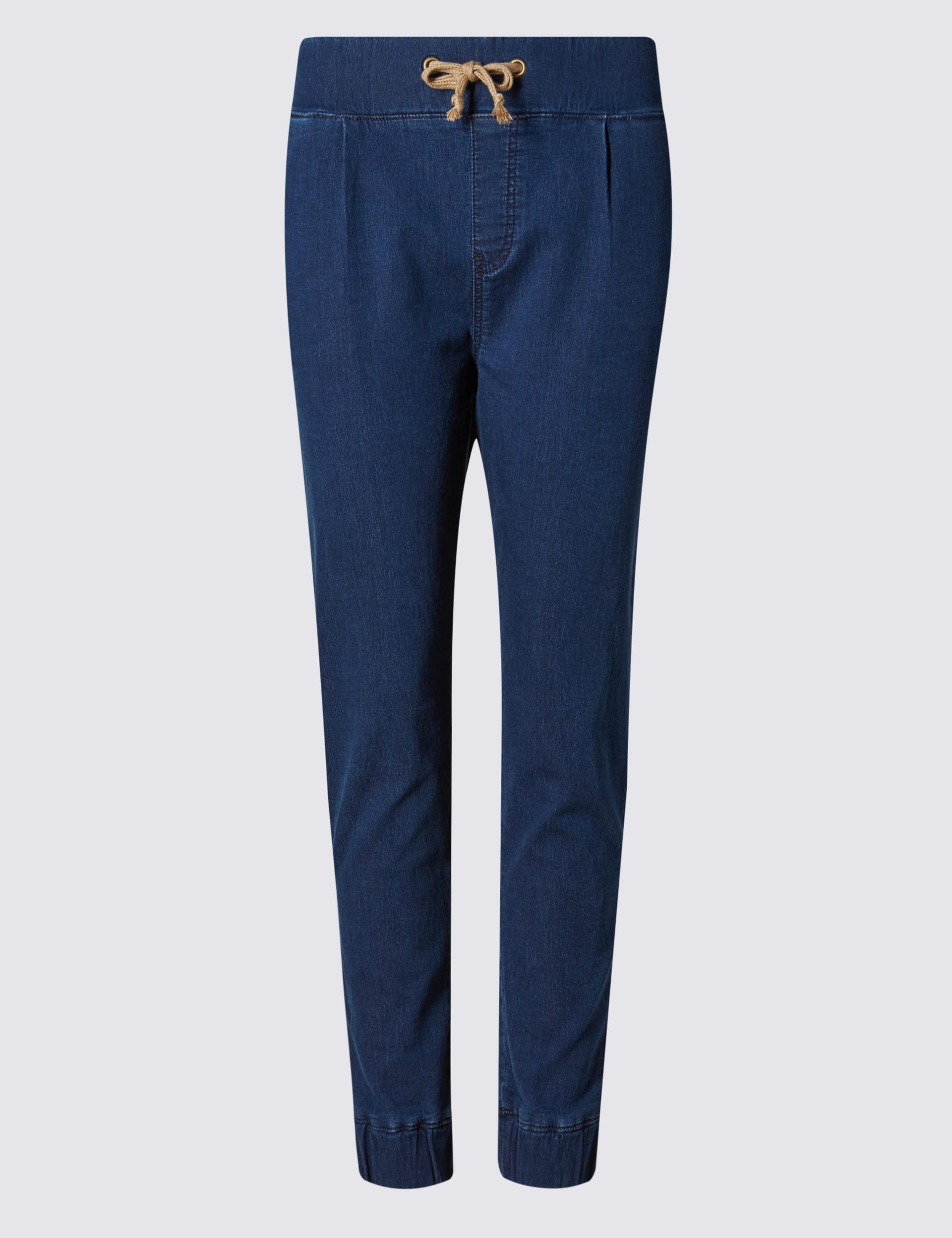 Drawstring Denim Joggers Image 2 of 4
