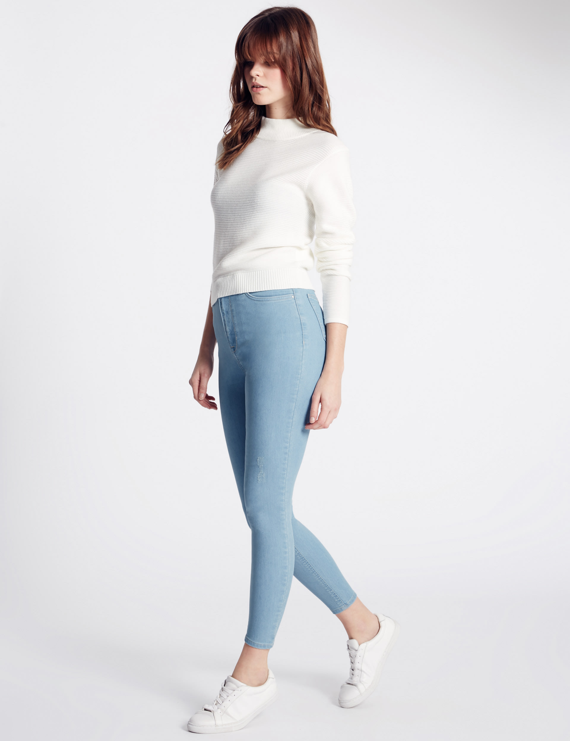 High Waist Super Stretch Skinny Leg Jeans Image 2 of 7