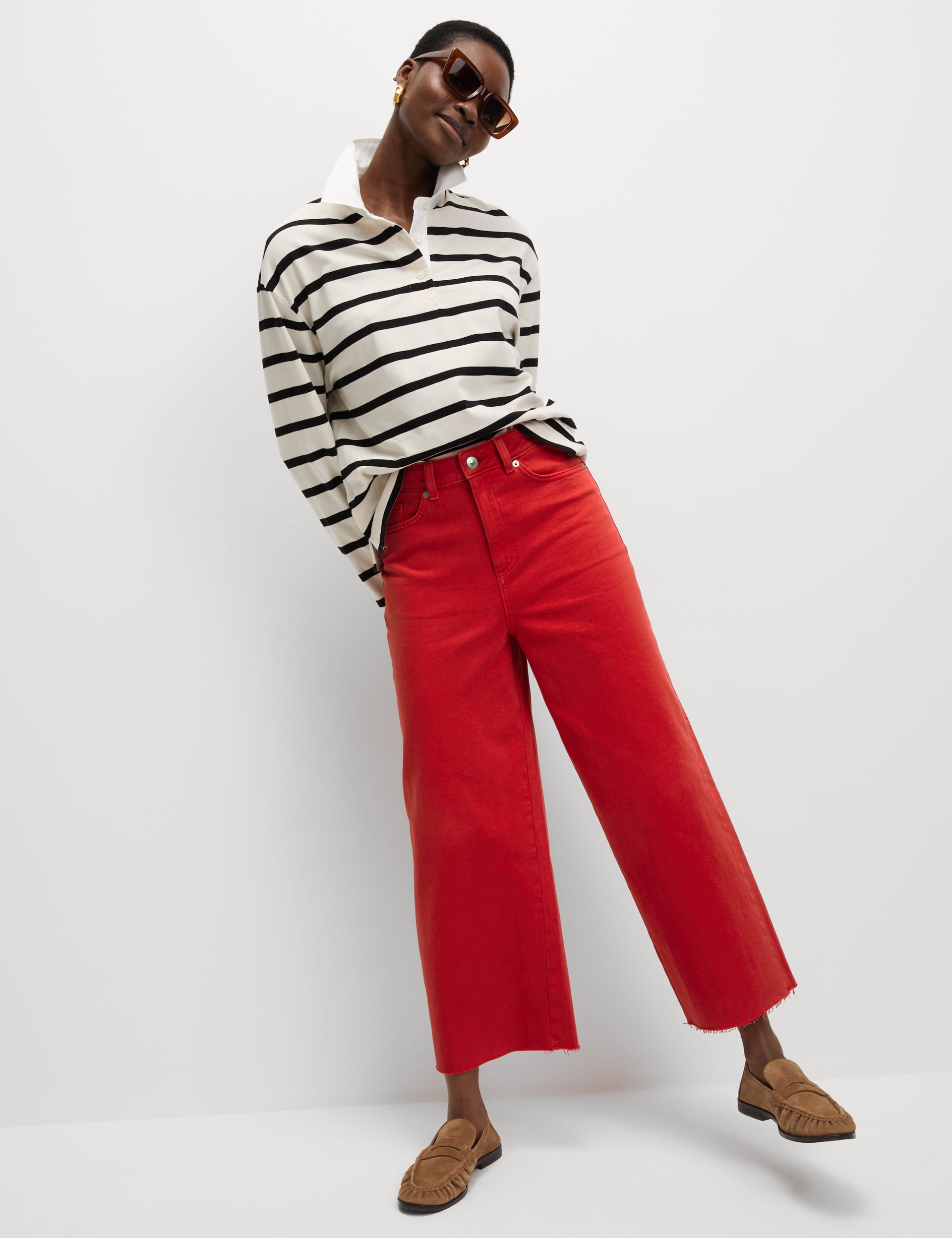 Wide Leg Cropped Jeans