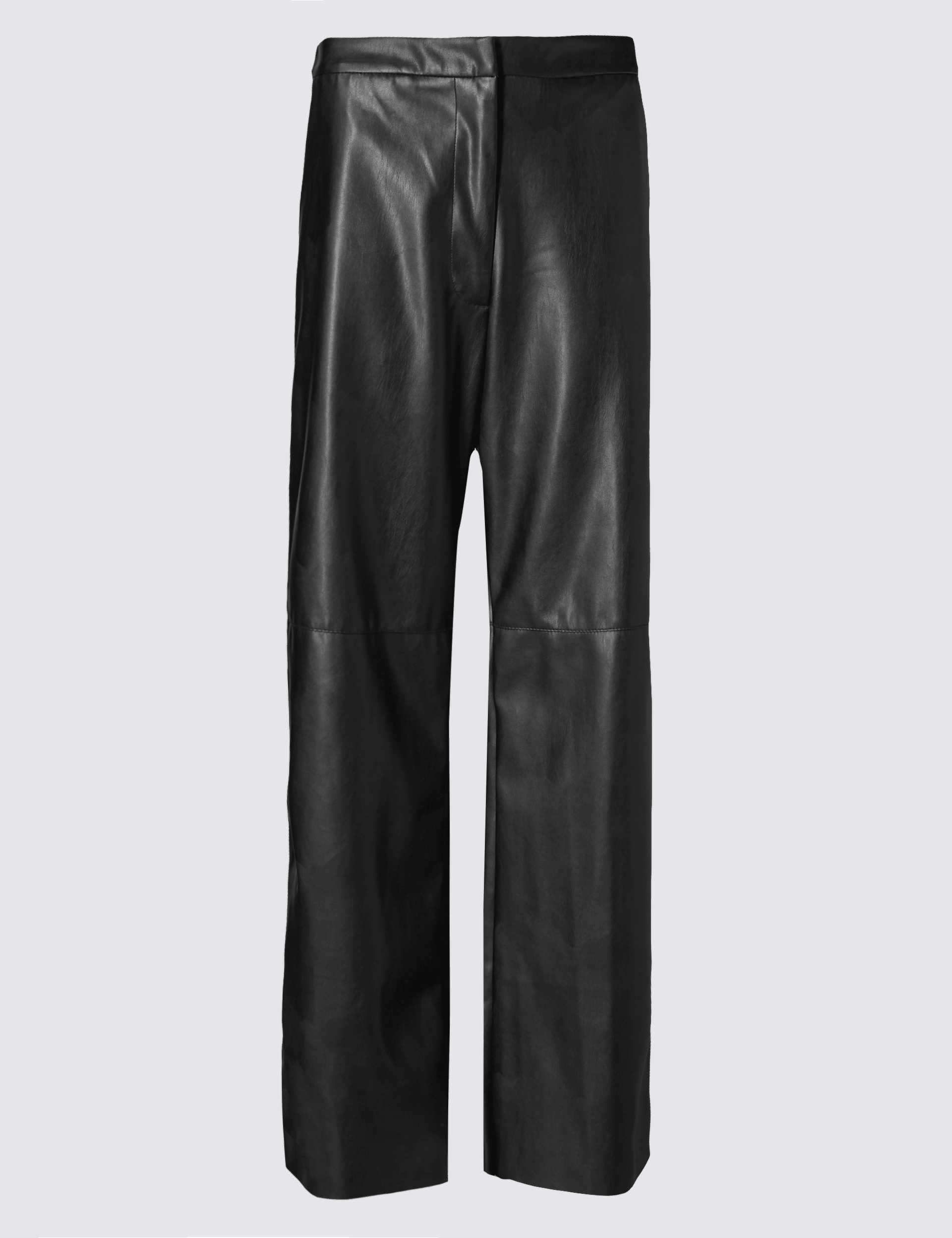Faux Leather Wide Leg Trousers Image 2 of 3