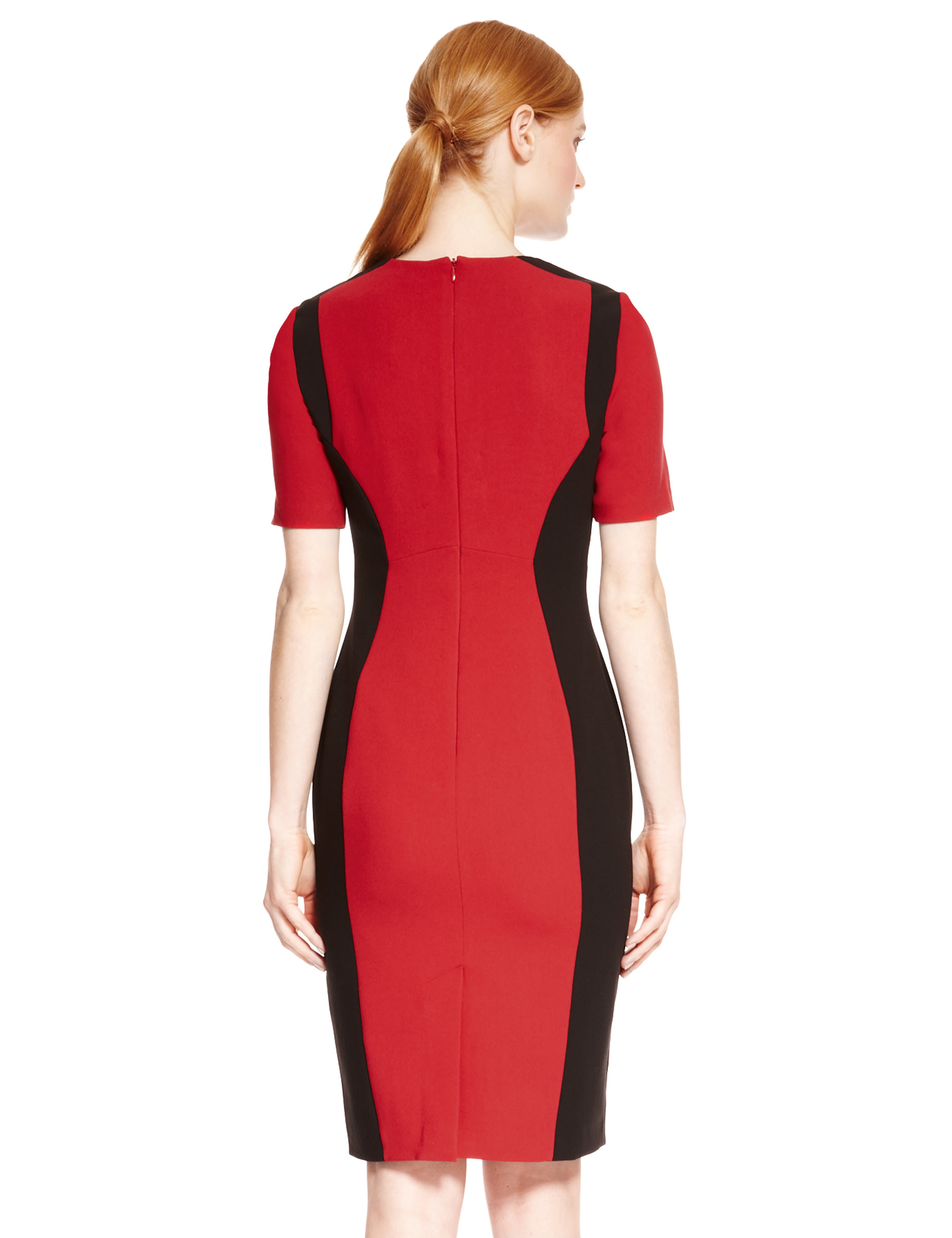 Colour Block Bodycon Dress Image 2 of 5