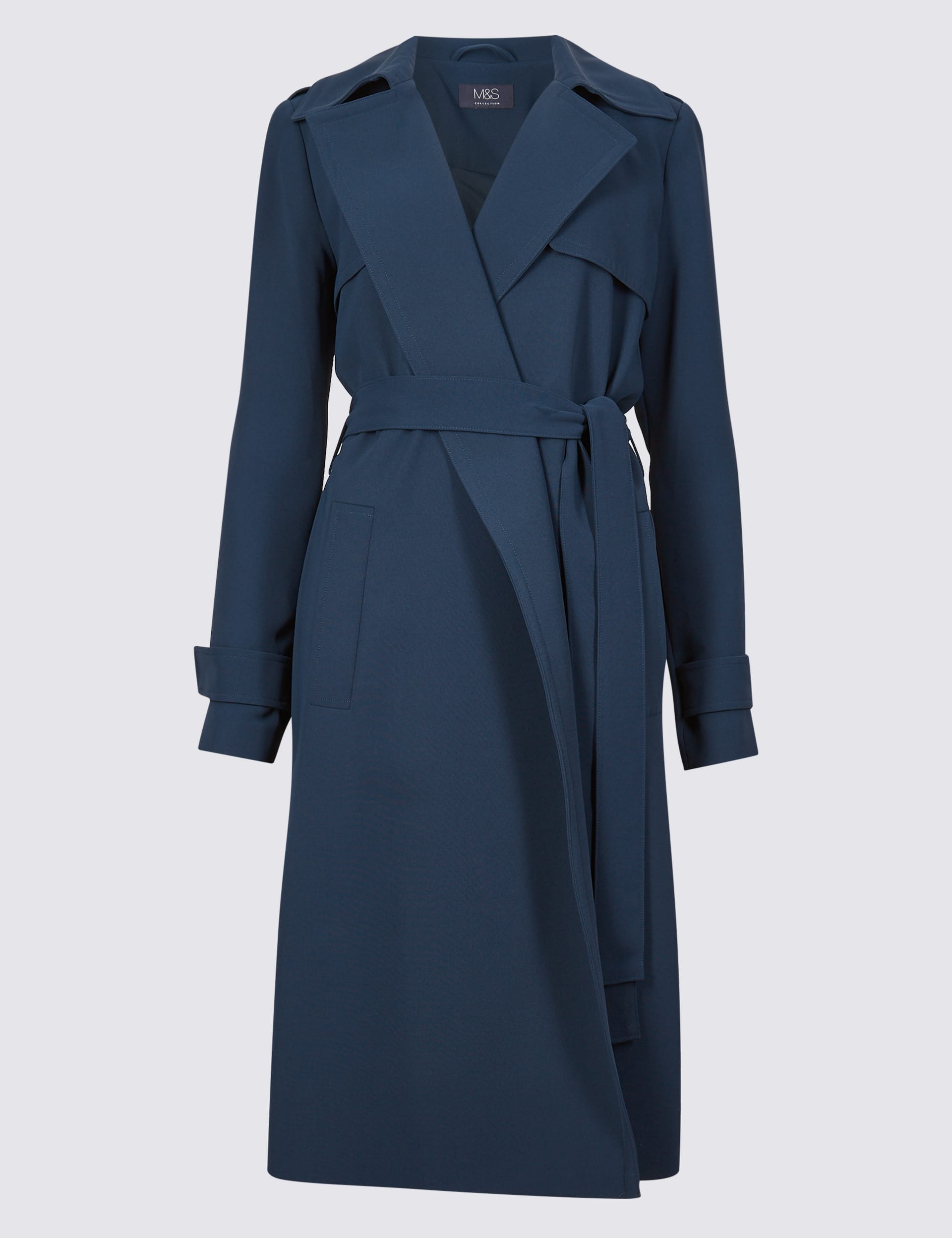 Crepe Trench Coat M S Collection M S