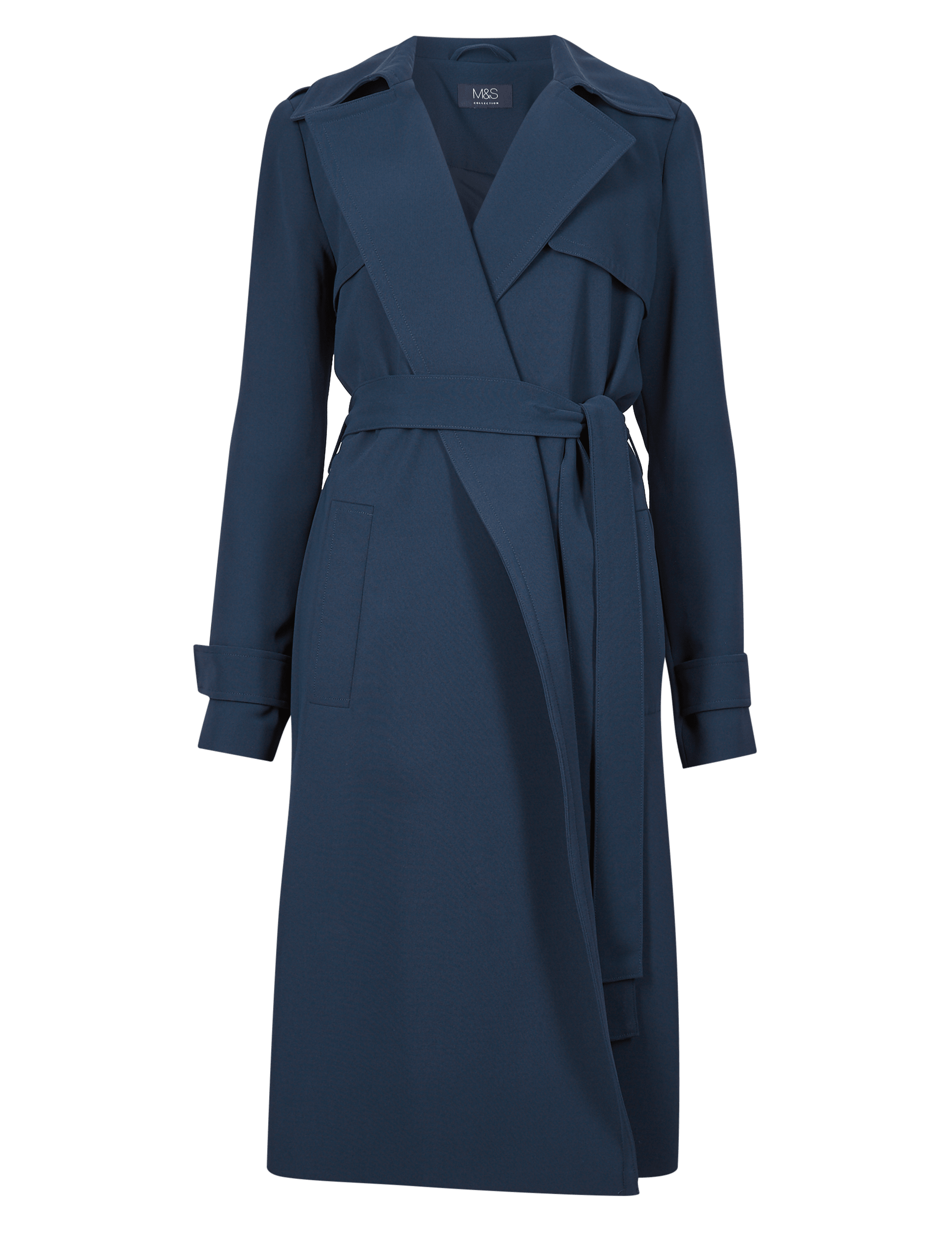 Crepe Trench Coat M S Collection M S