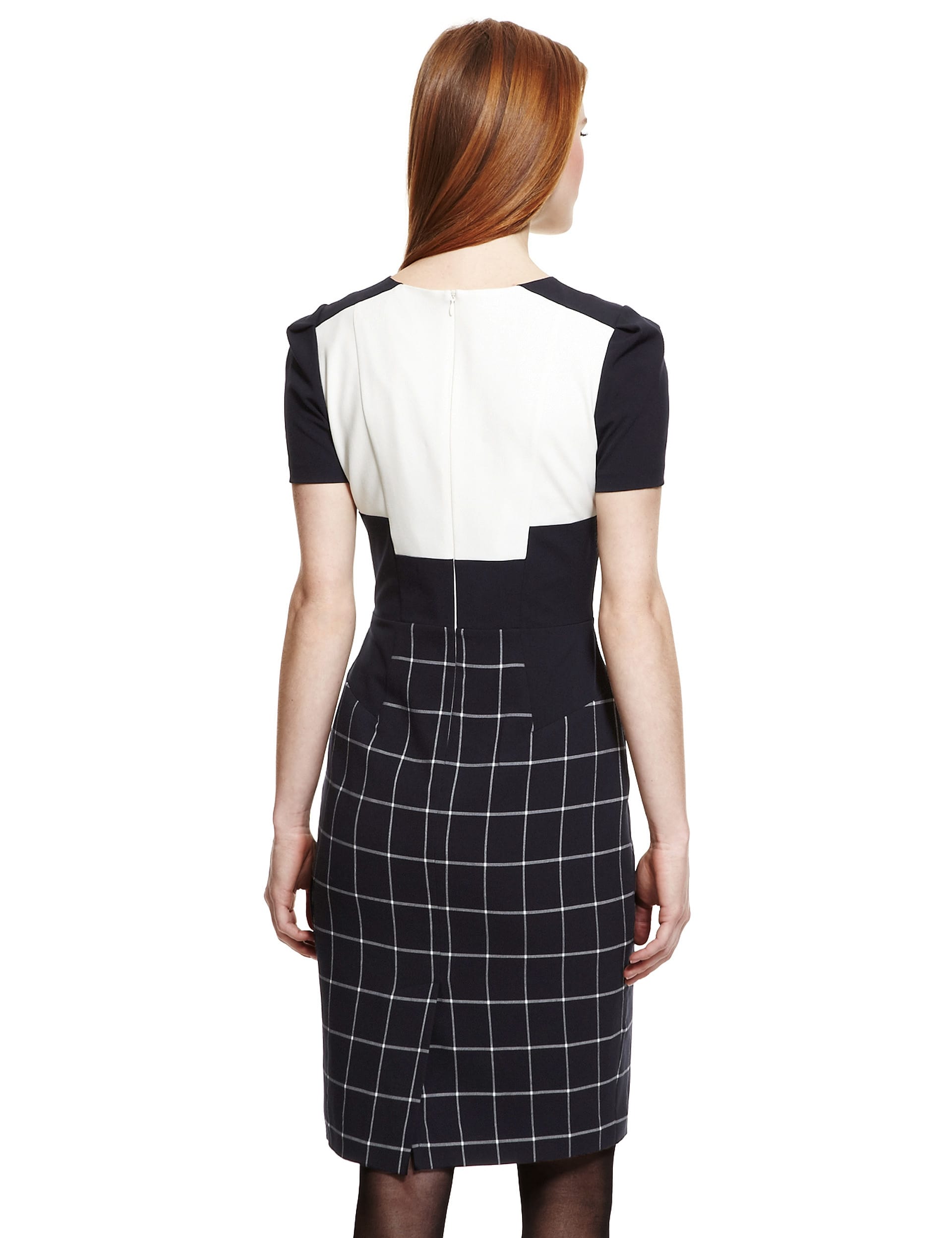 Window Pane Checked Bodycon Dress Image 2 of 6