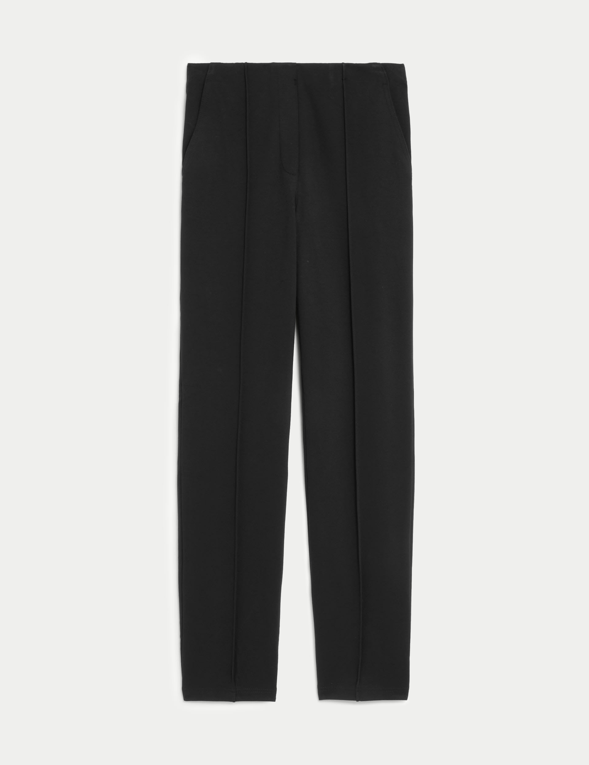 Jersey Twill Straight Leg Trousers