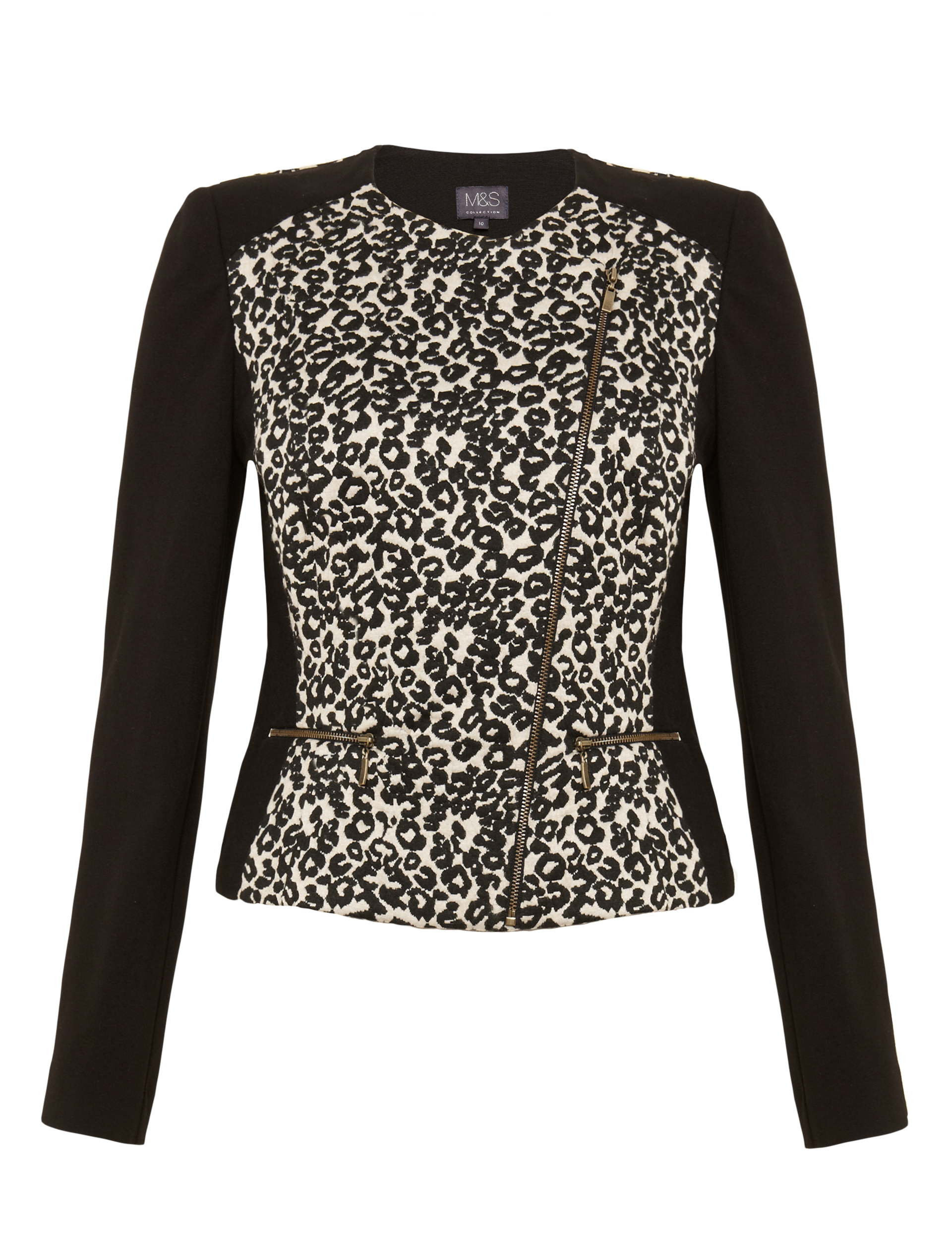 Animal Print Biker Jacket Image 2 of 6