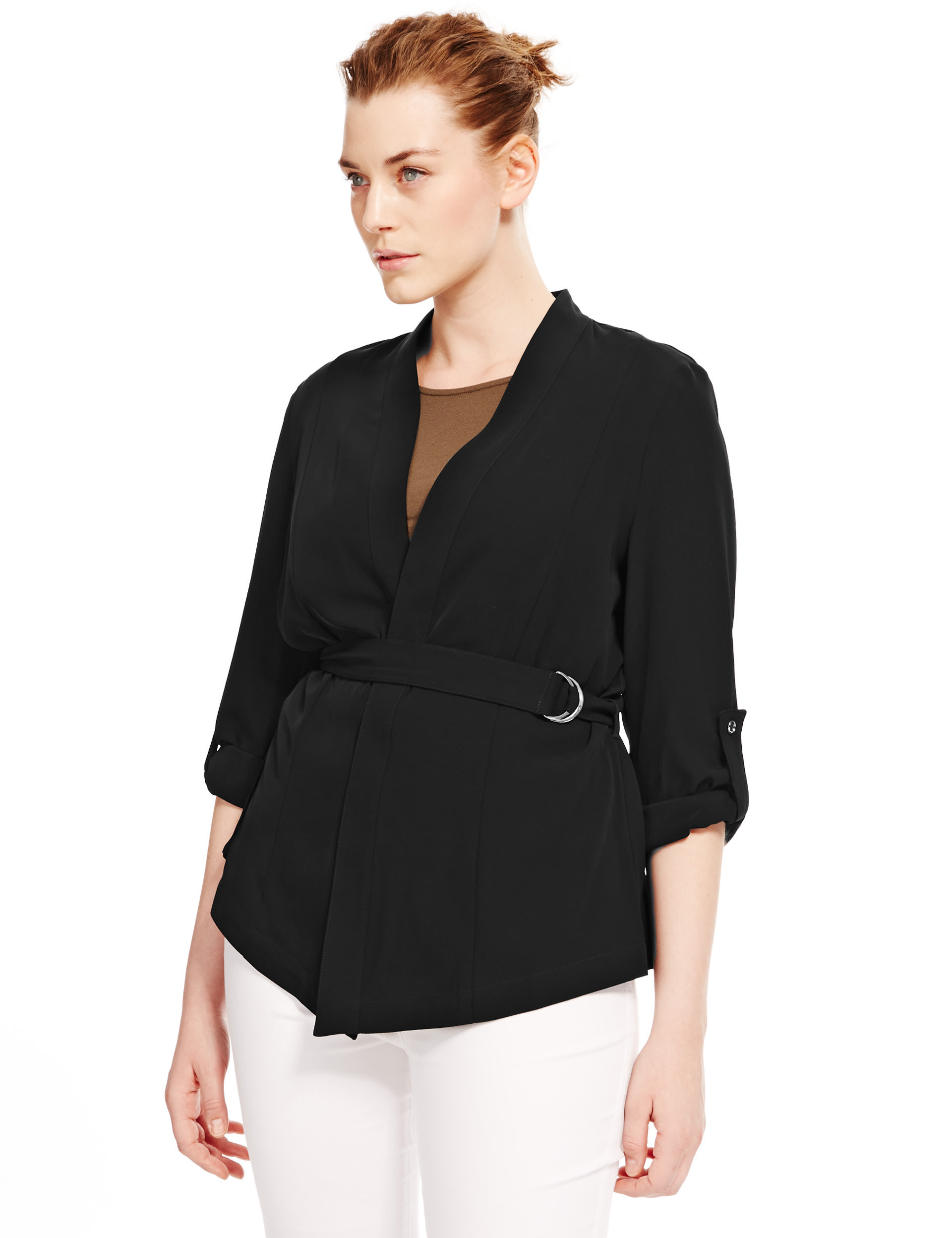 PLUS  Pleated Jacket with Belt Image 2 of 5