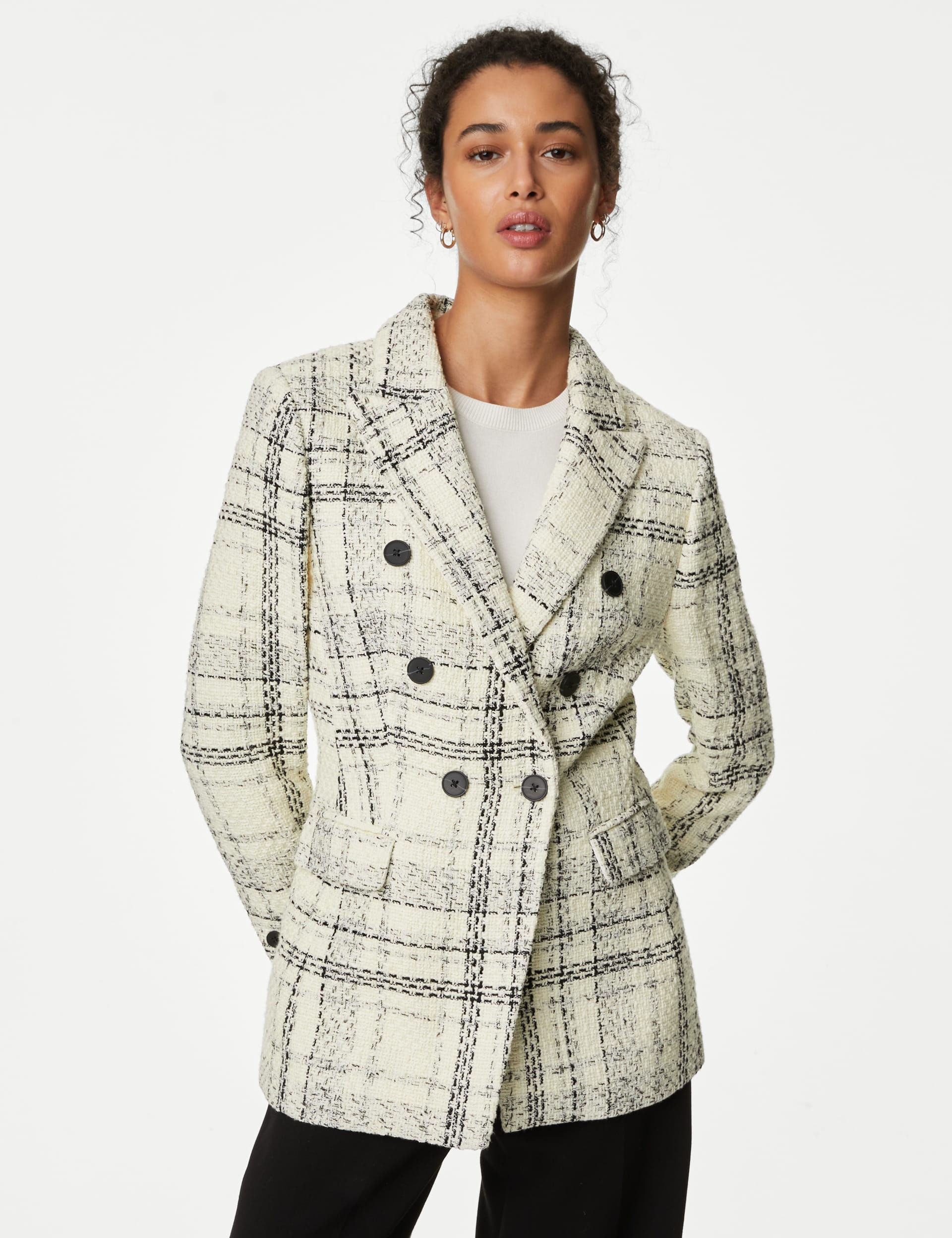 Tweed Tailored Double Breasted Blazer