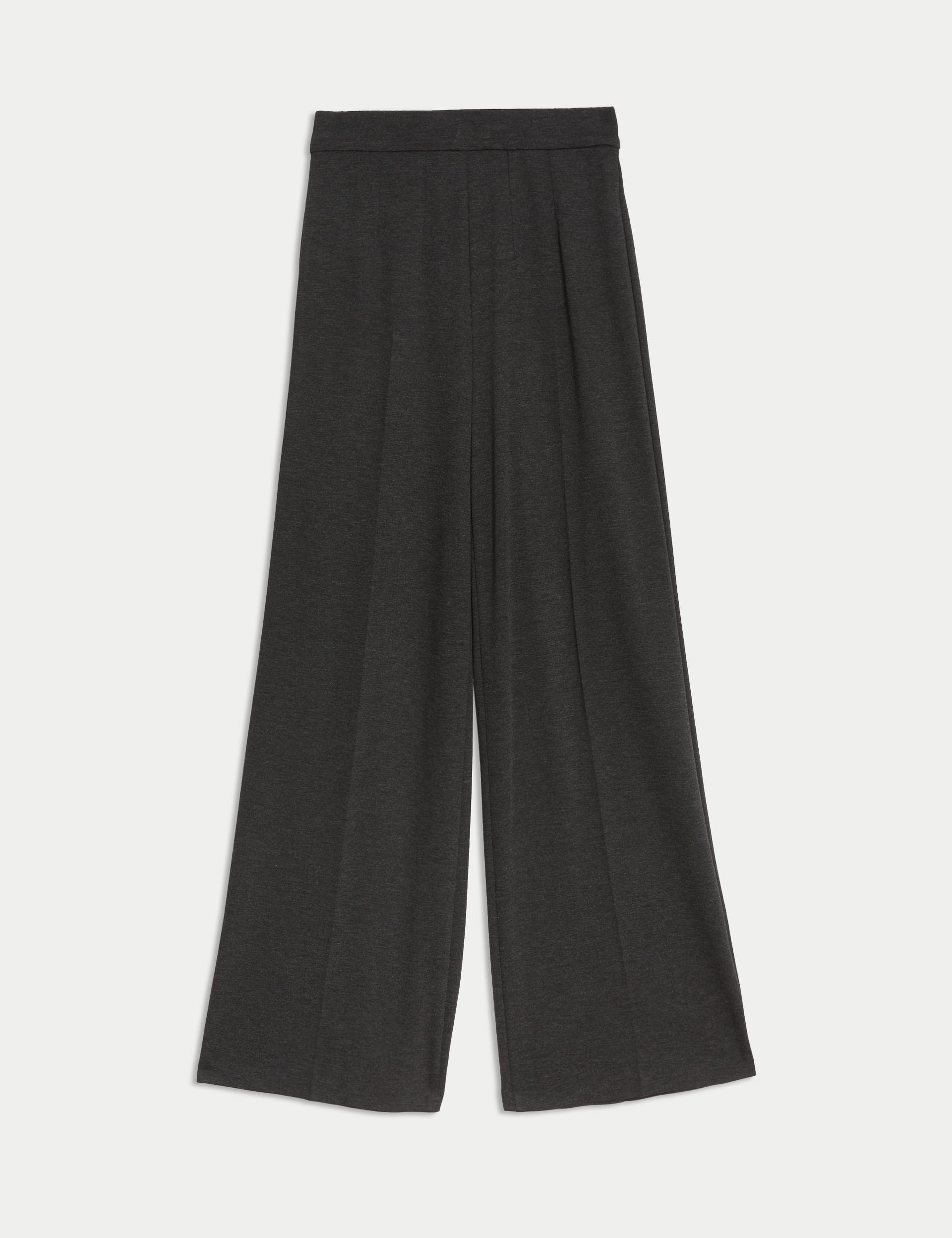 Jersey Wide Leg Trousers with Stretch