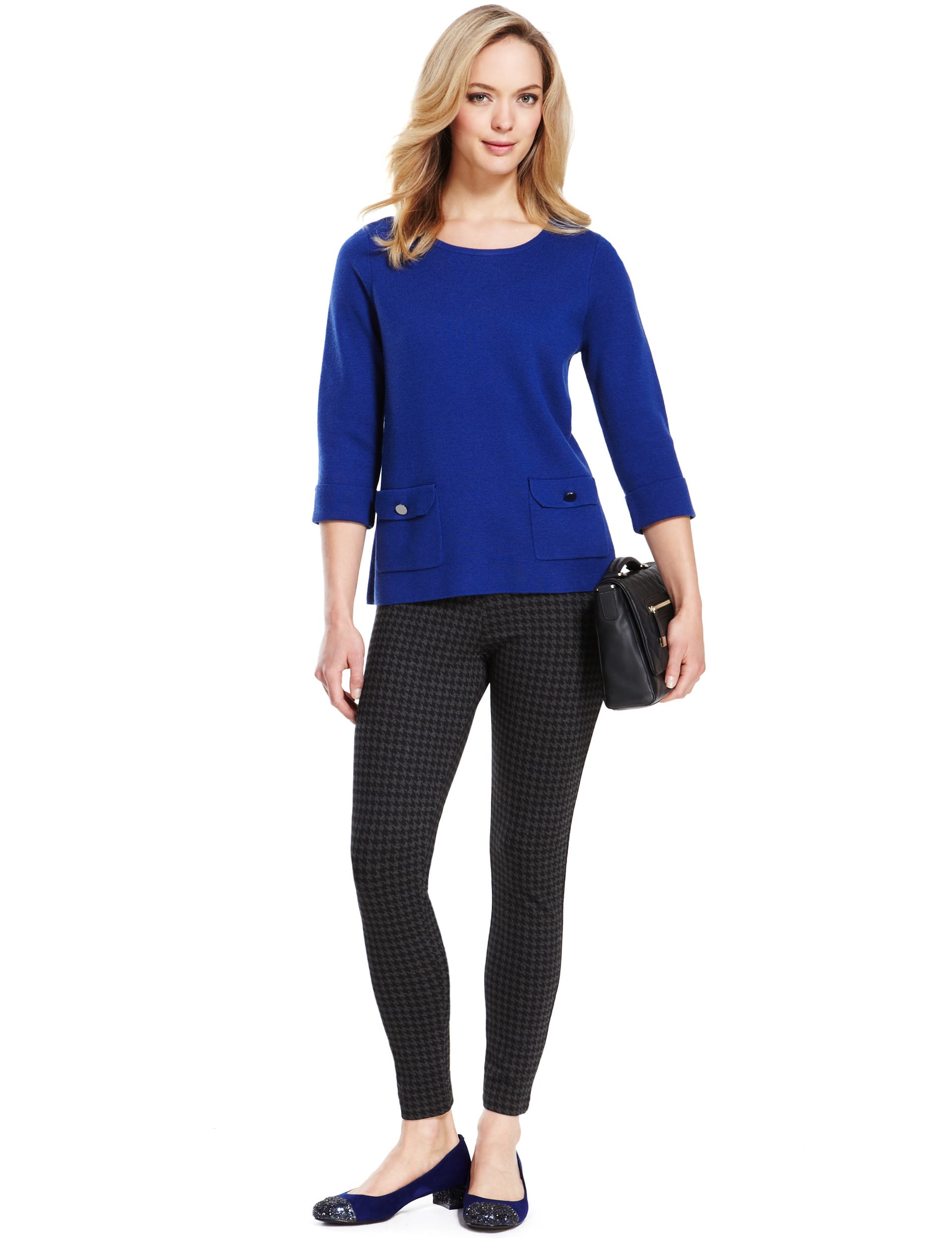 Dogtooth Print Treggings Image 2 of 6