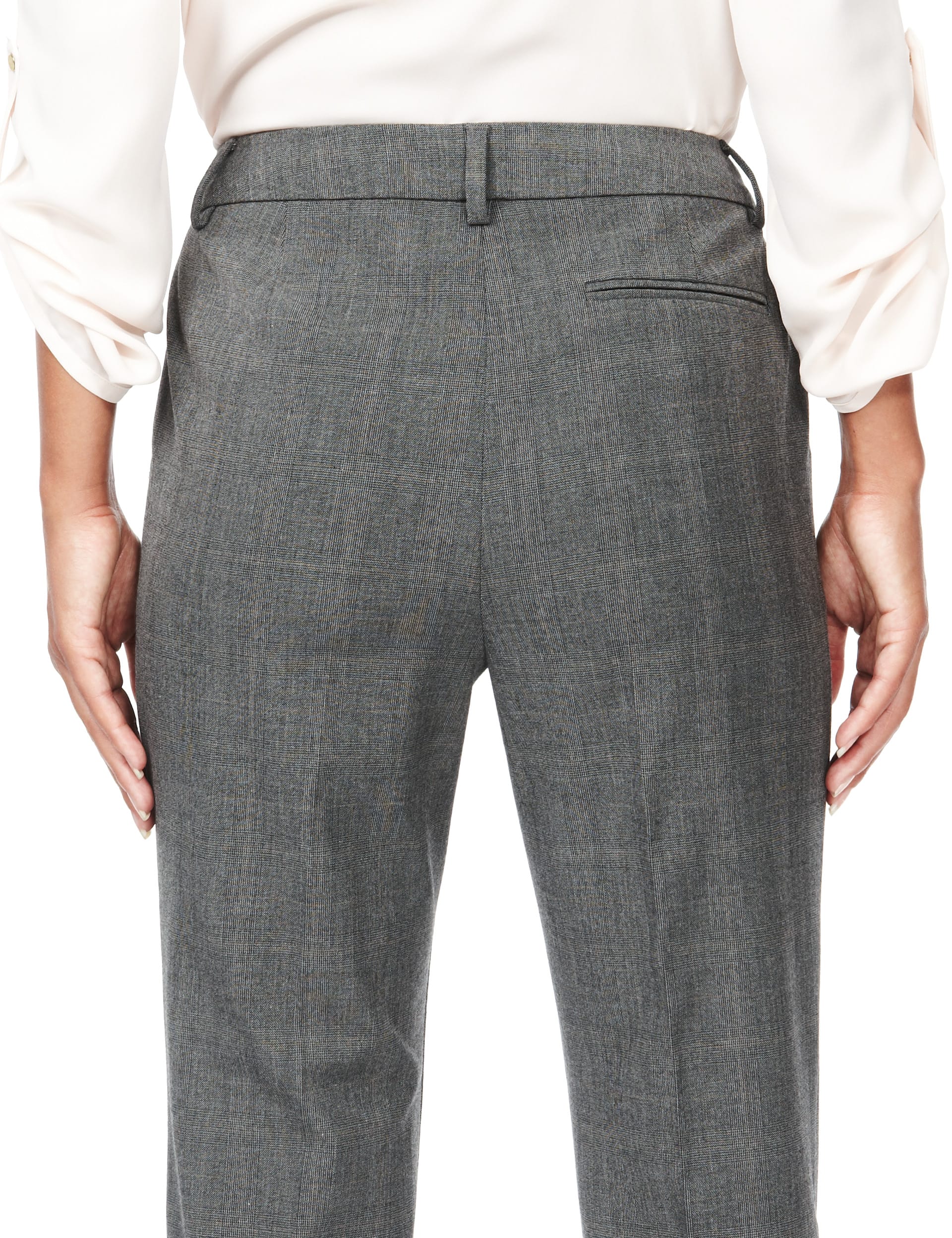 Modern Super Slim Leg Checked Trousers Image 2 of 7