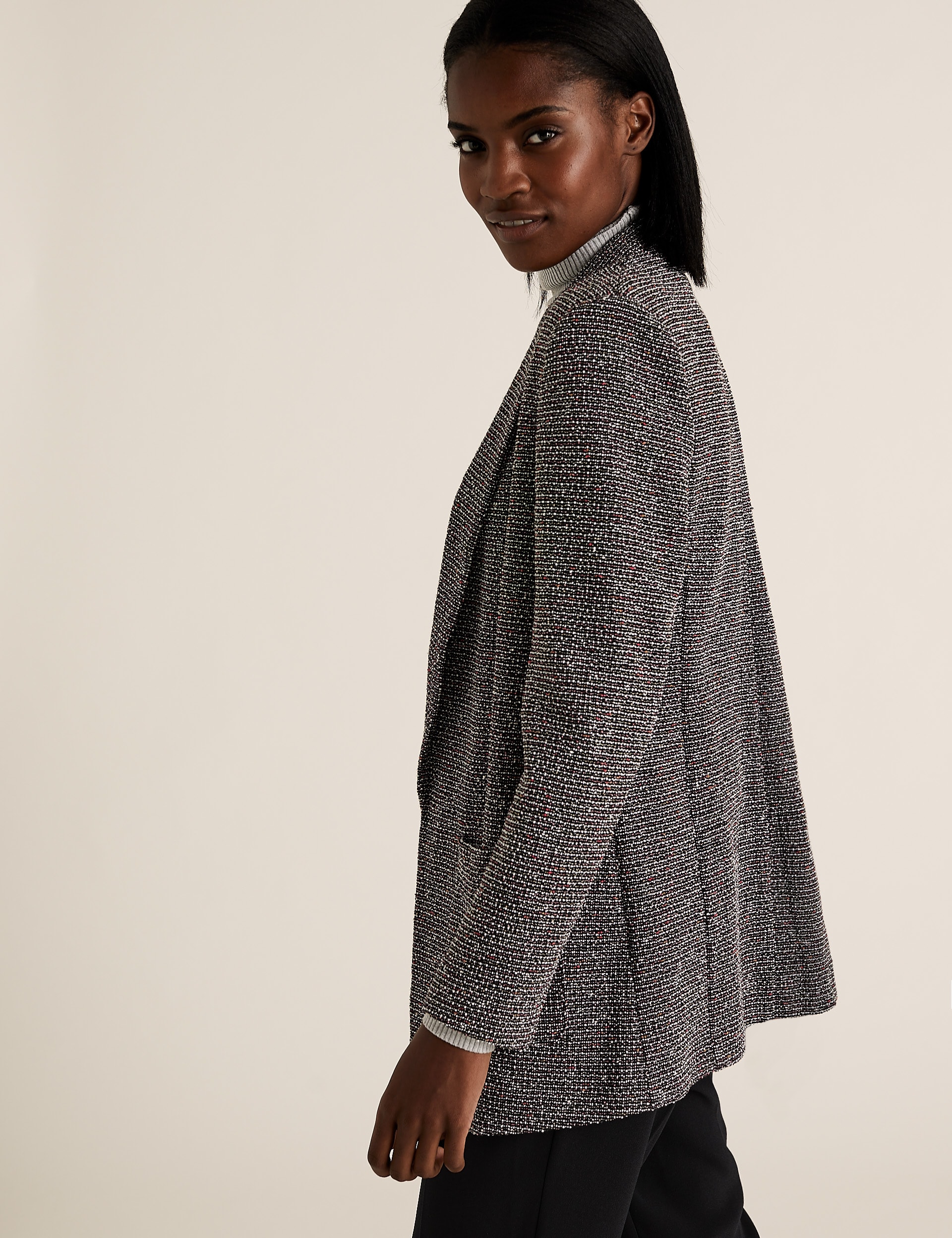 Jersey Relaxed Textured Blazer | M&S Collection | M&S