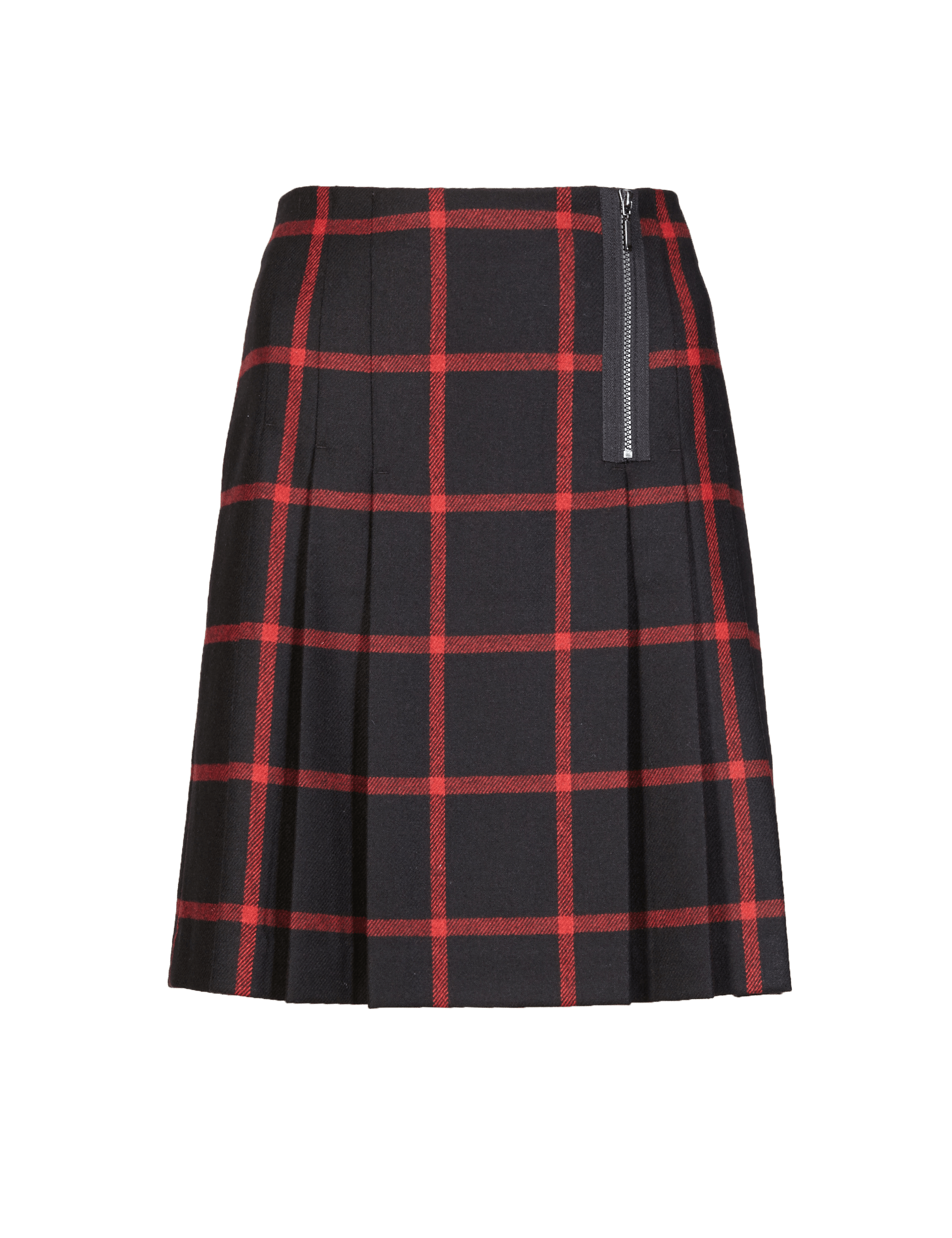 Pleated Tartan Check Mini Skirt with Wool M S Collection M S