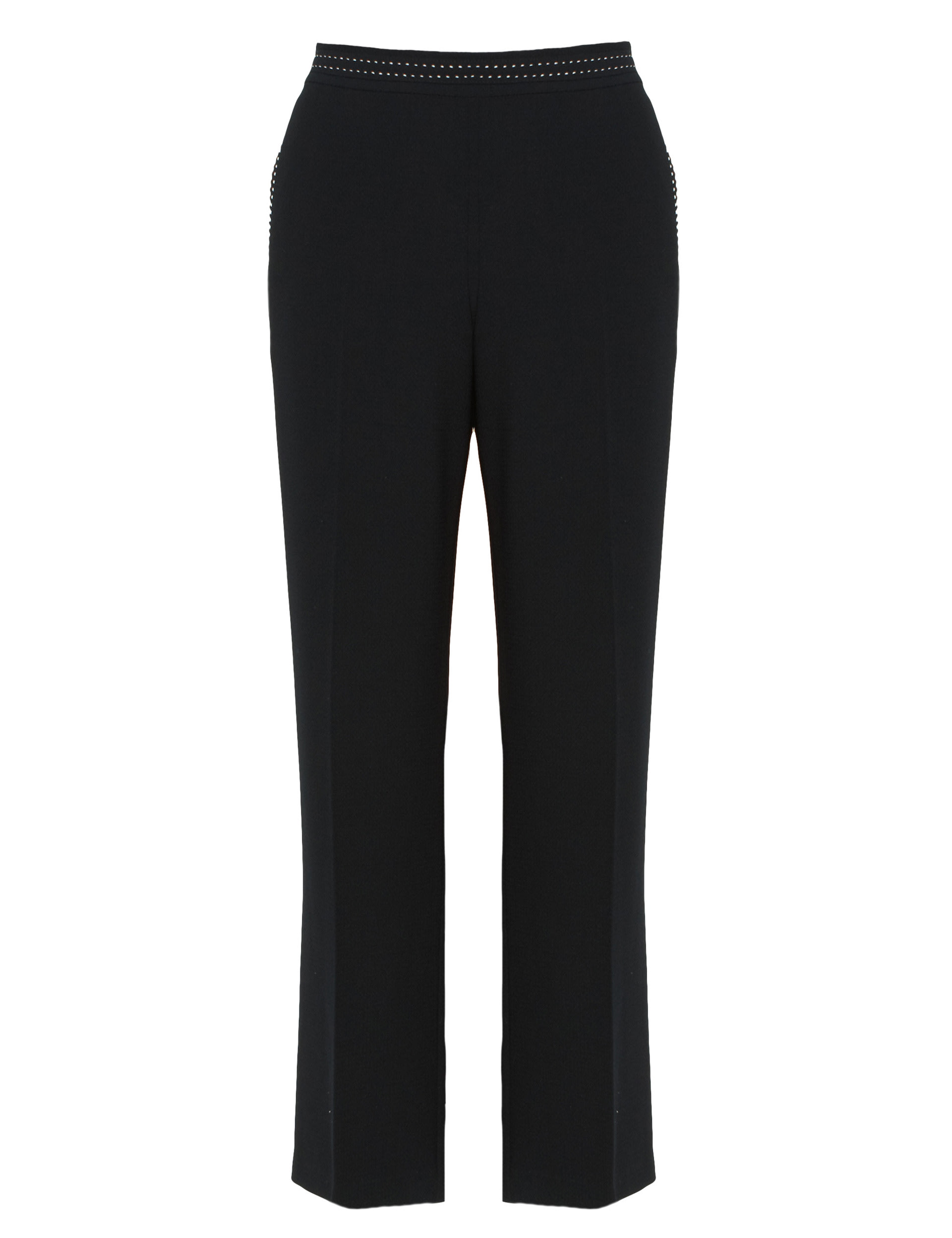 Contrast Stitch Crepé Trousers Image 2 of 5