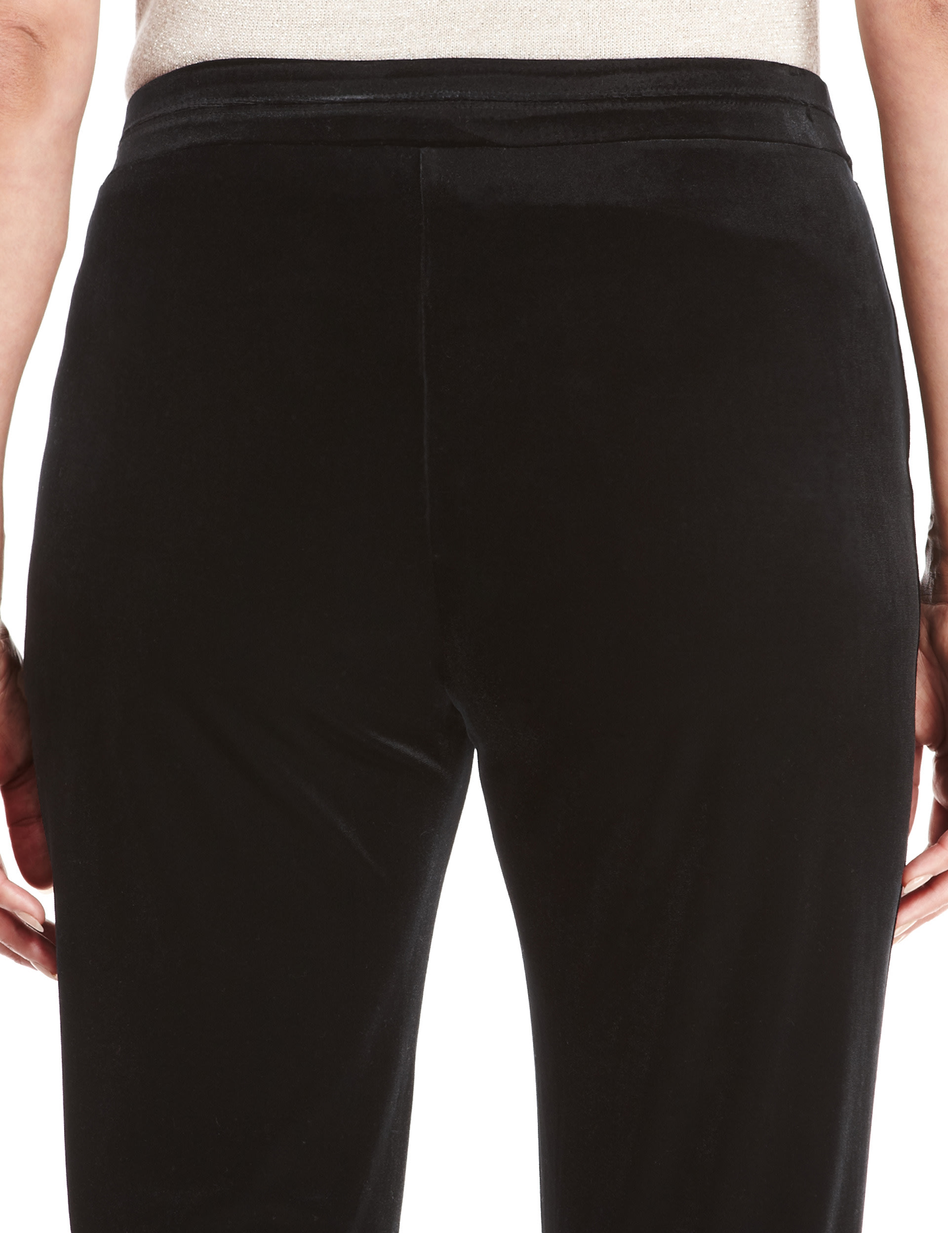 Easy Care Straight Leg Velour Trousers Image 2 of 6