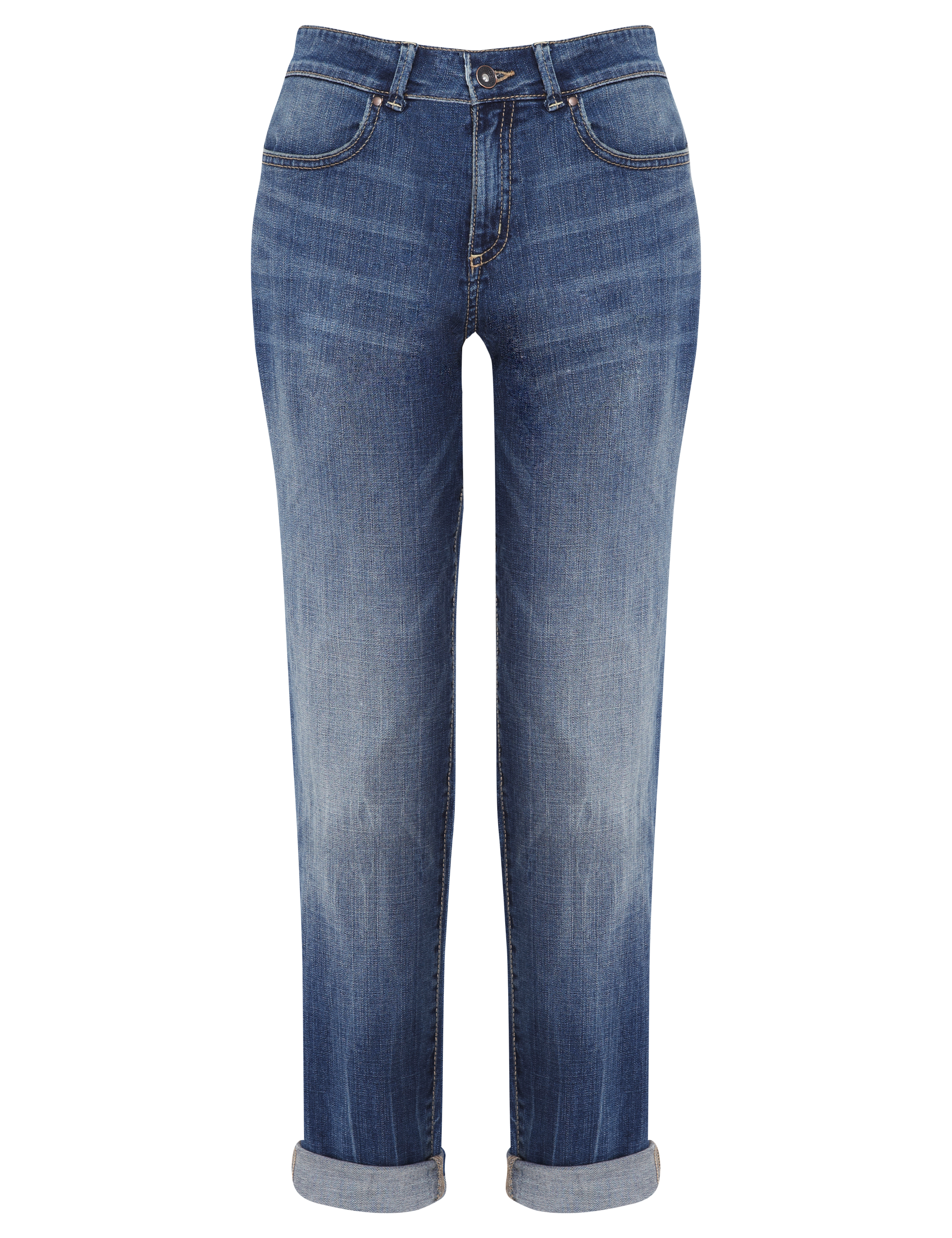 Slim Leg Ankle Grazer Boyfriend Jeans Image 2 of 7