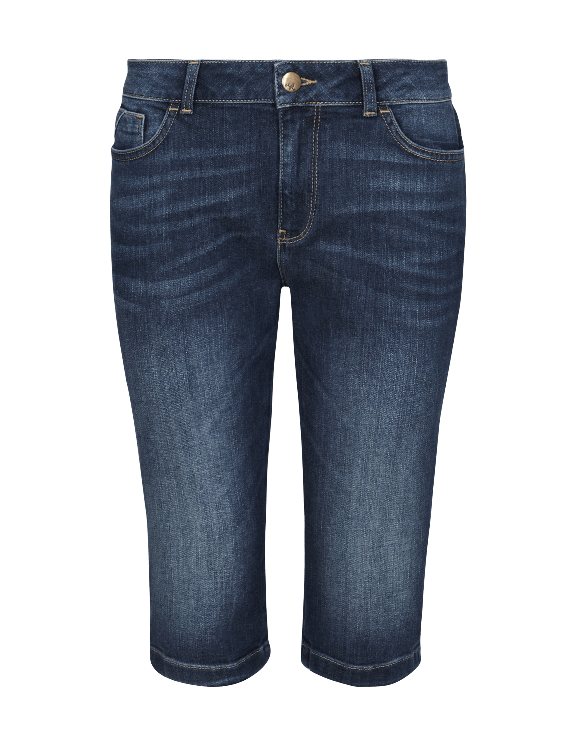 Cropped Denim Bermuda Image 2 of 5