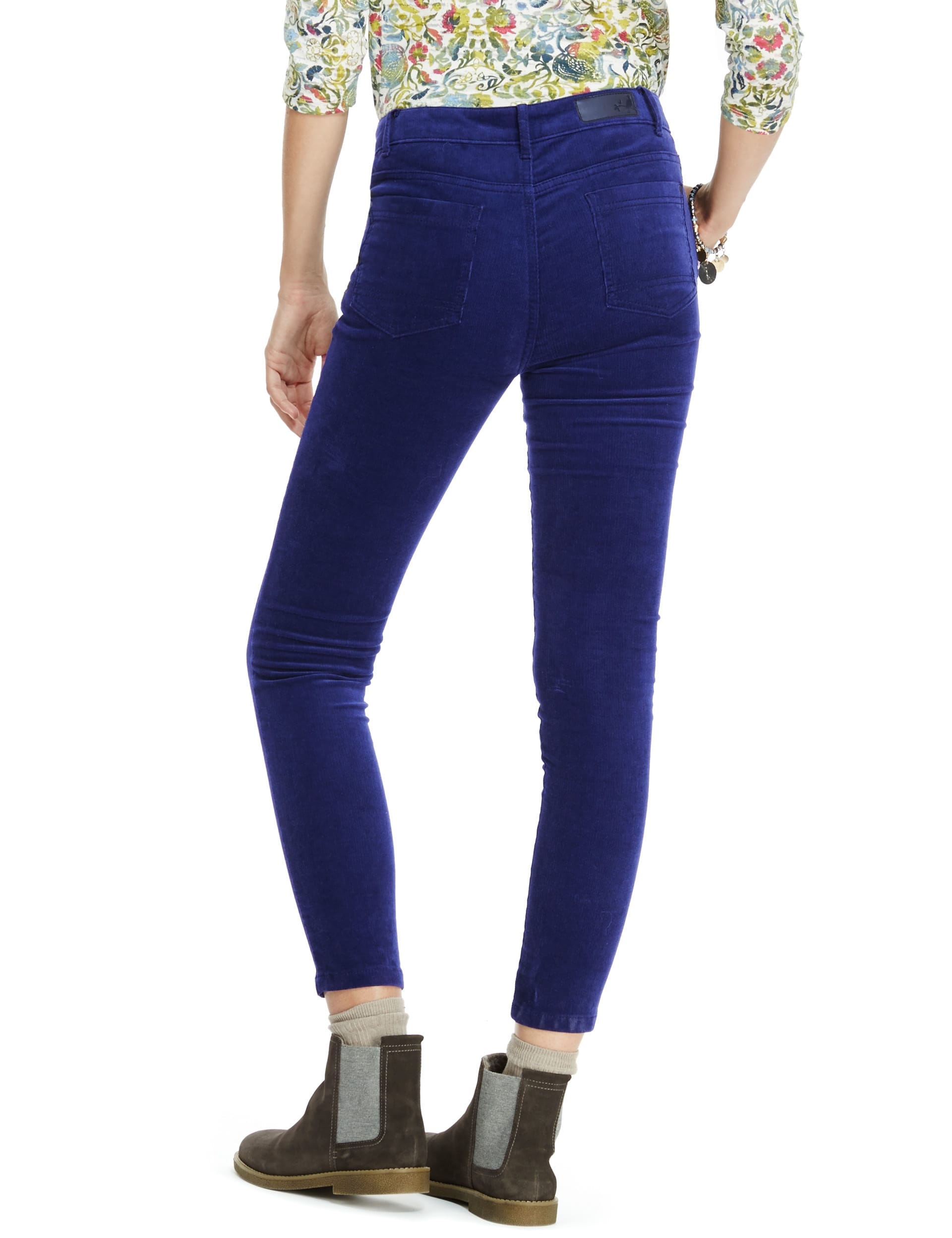 Cotton Rich Corduroy Skinny Leg Trousers Image 2 of 4