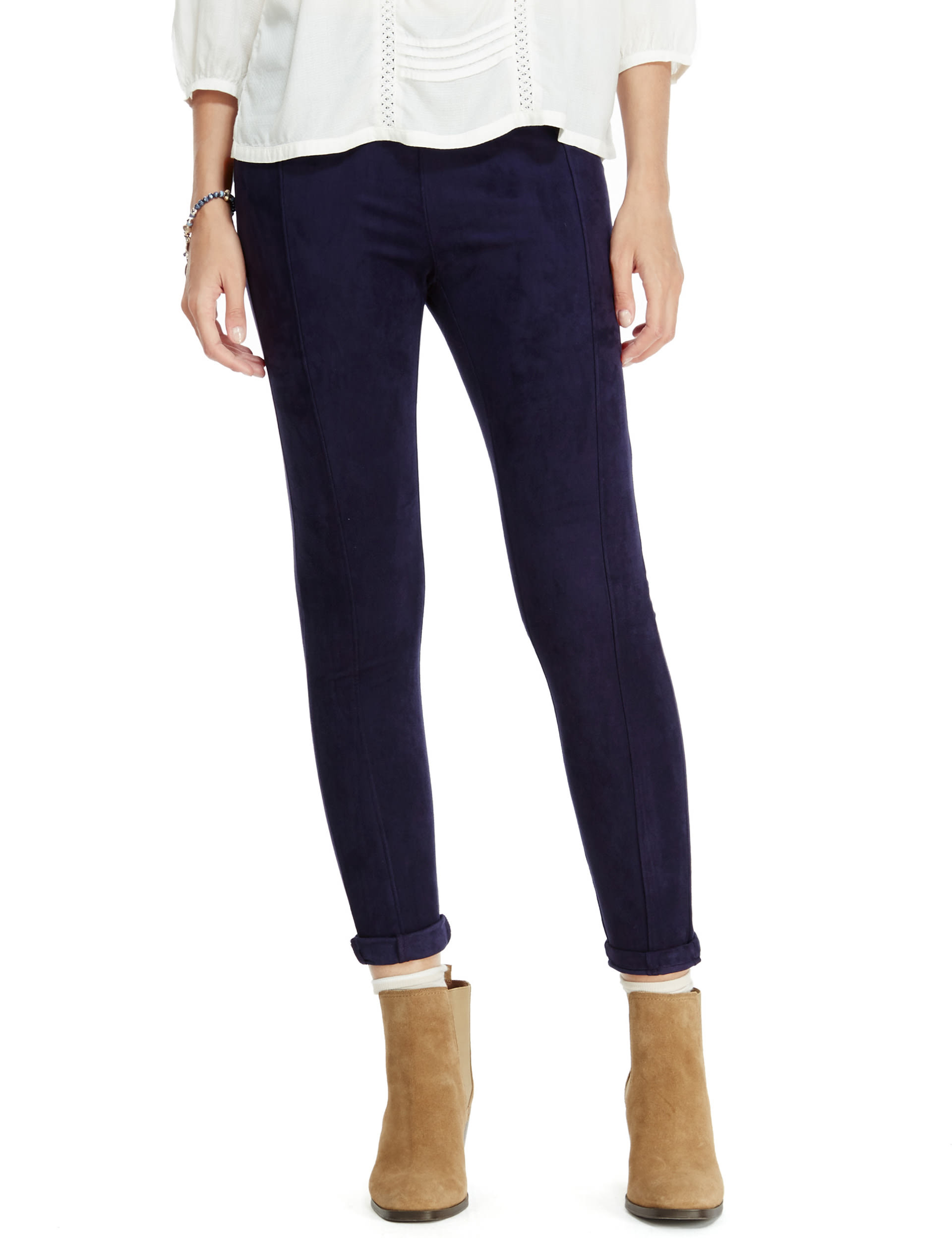 Faux Suede Pull On Trousers Image 2 of 4