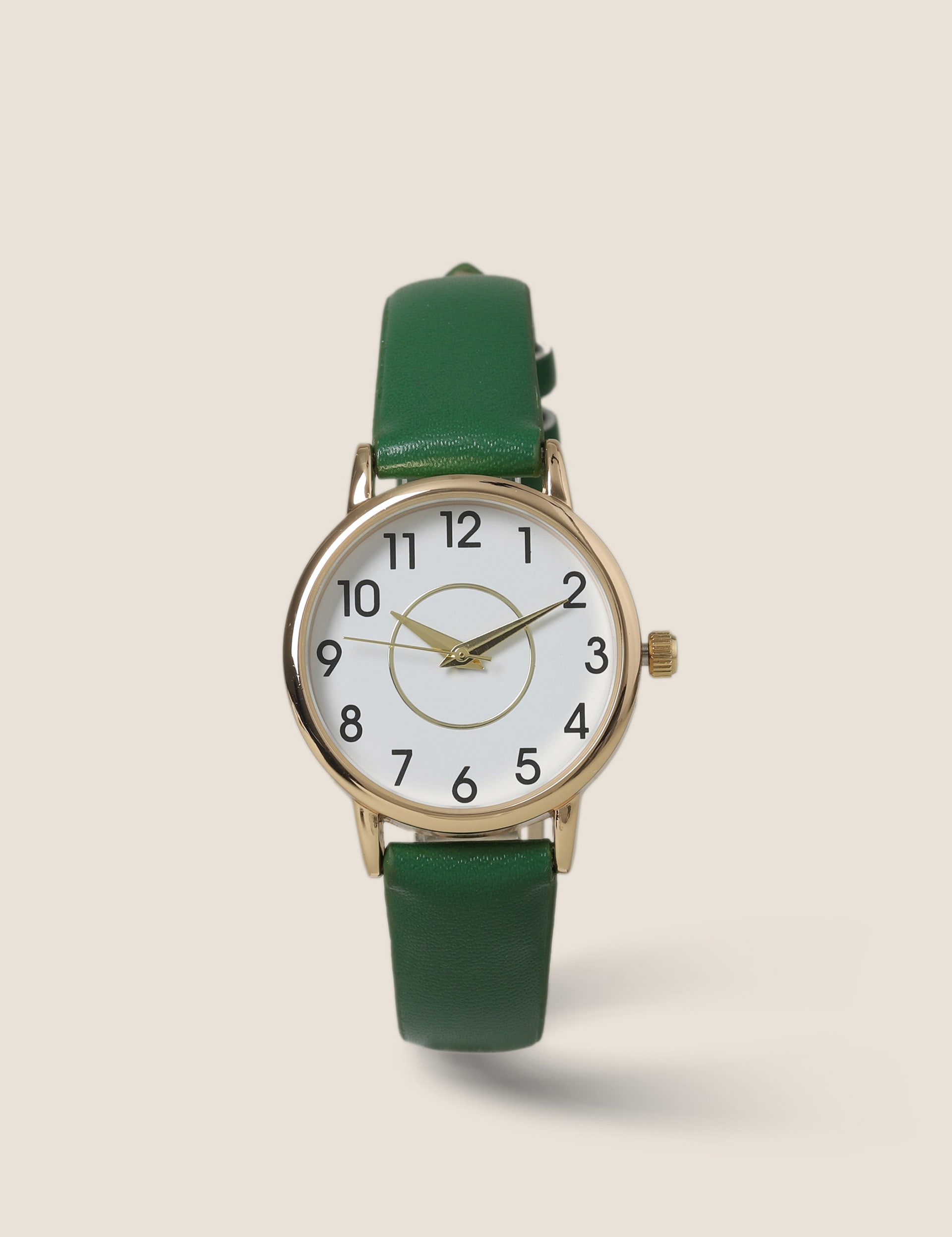 Green Gold Tone Watch M S Collection M S