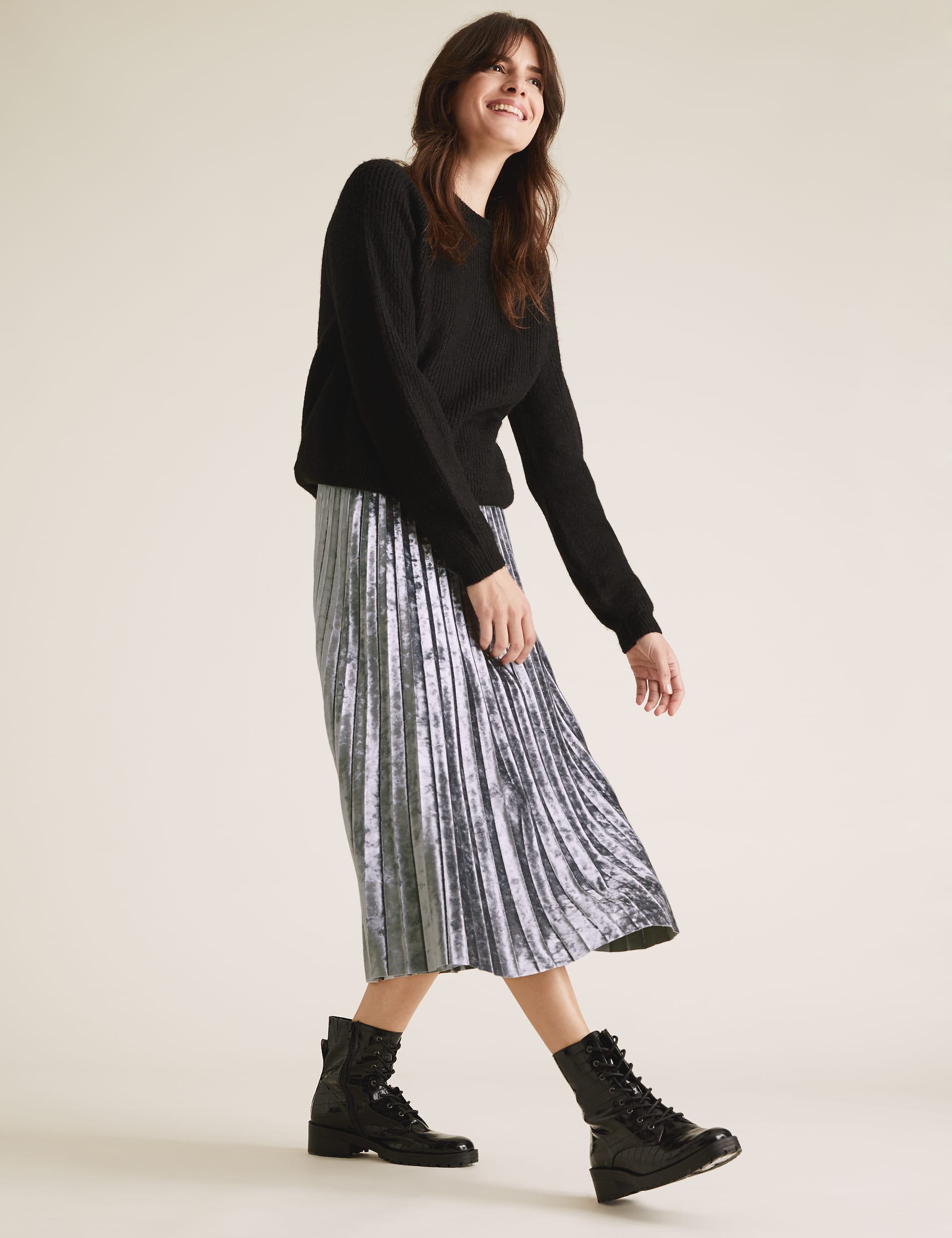 Black velvet skirt marks and spencer hotsell