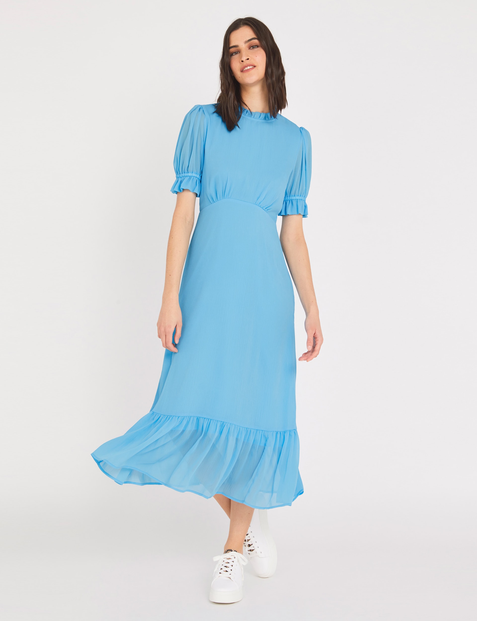 Ruffle High Neck Midaxi Tea Dress | Finery London | M&S