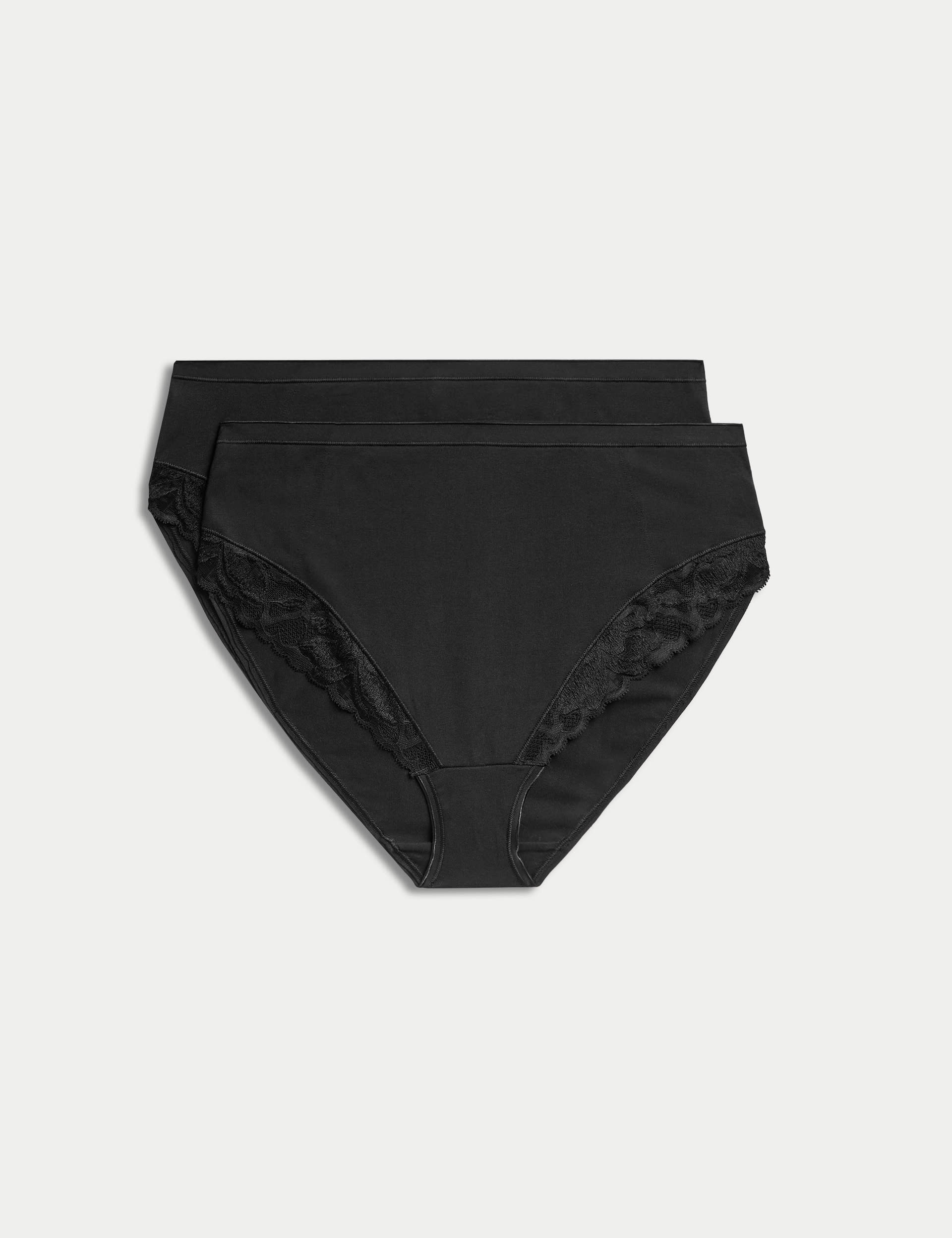 2pk Firm Control High Leg Knickers