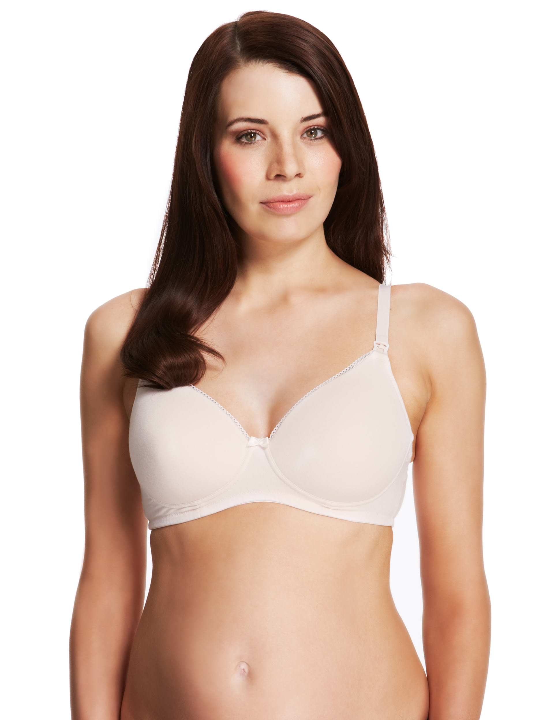 2 Pack Maternity Non-Wired Padded T-Shirt Nursing Bras B-E Image 2 of 6