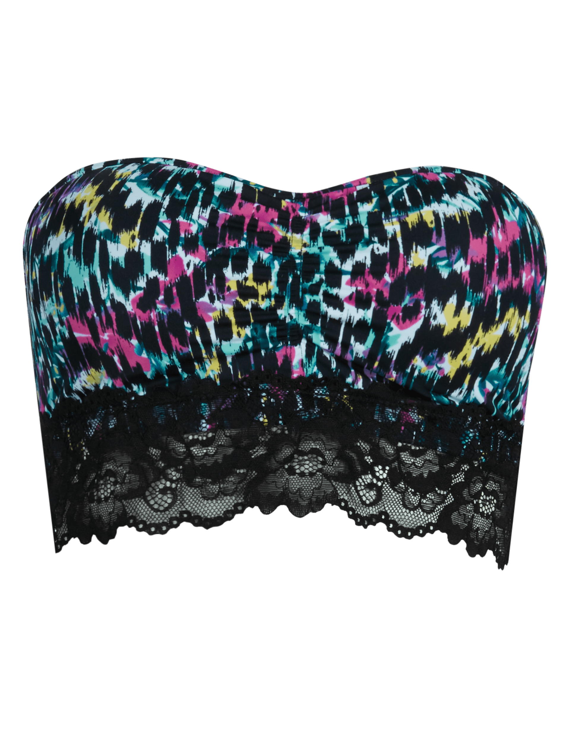 Abstract Print Non-Padded Strapless Bandeau Bra Image 2 of 4
