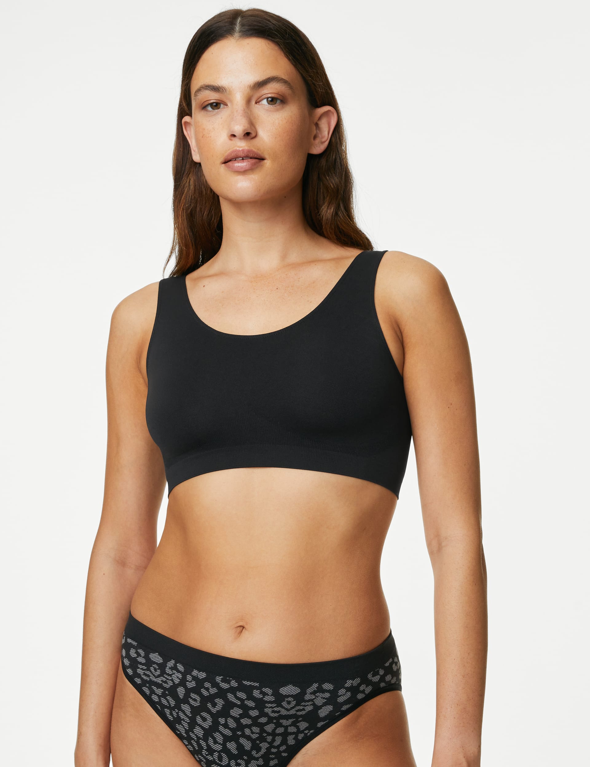 3pk Seamless Non Wired Crop Tops