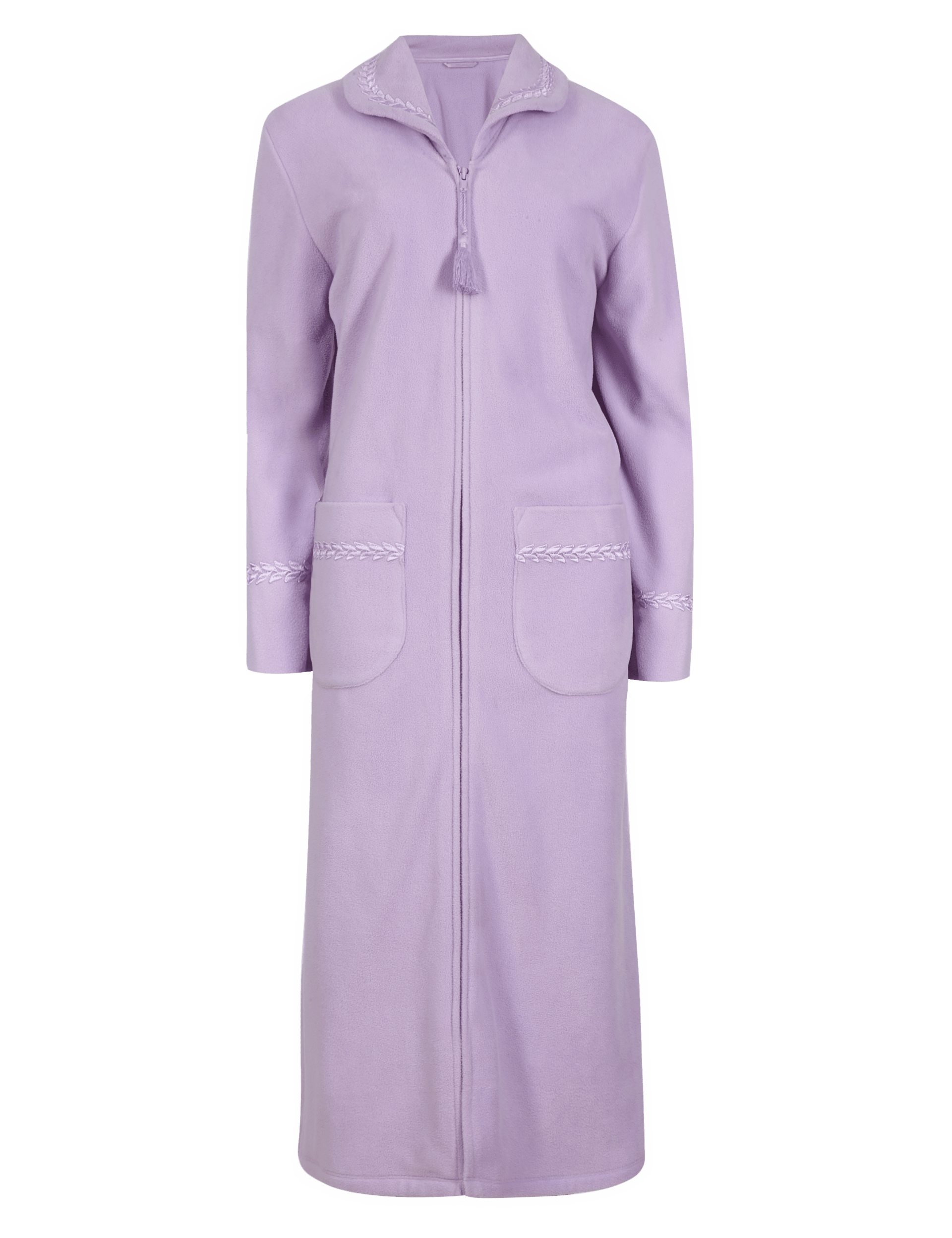 Zipped Fleece Dressing Gown M S Collection M S