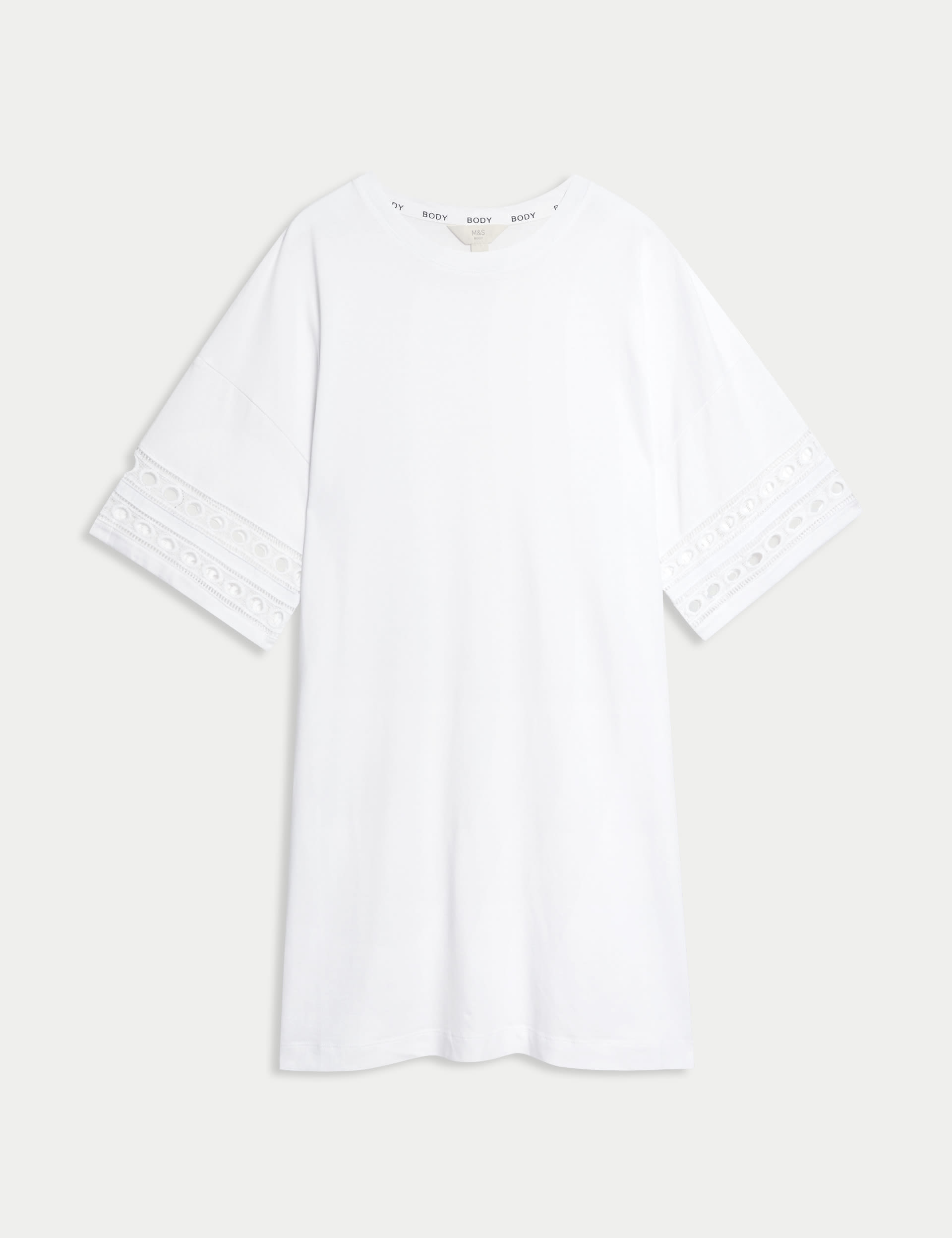 Pure Cotton Broderie Trim Nightdress